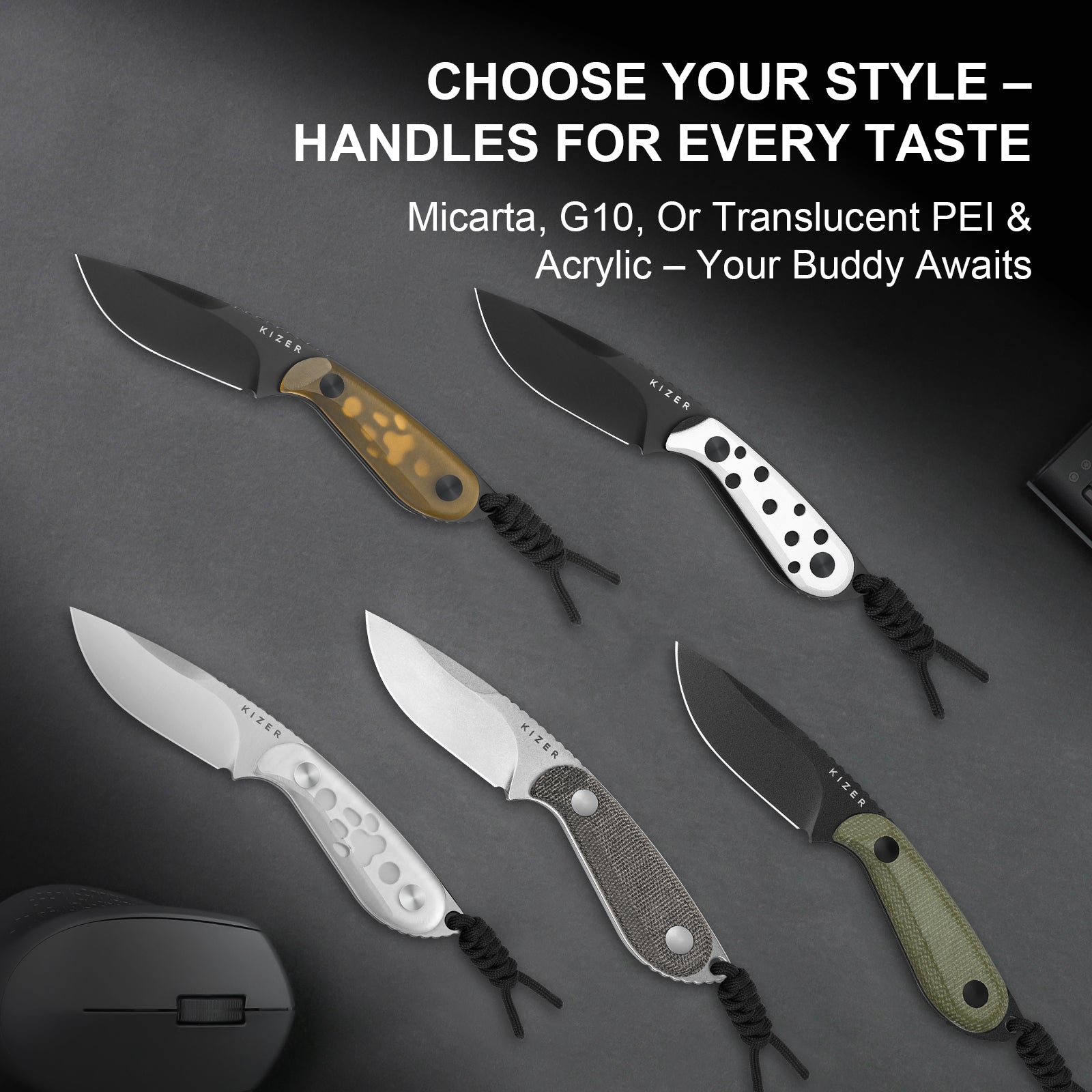 BUDDY | 14C28N | Micarta | KizerV™  1081A8