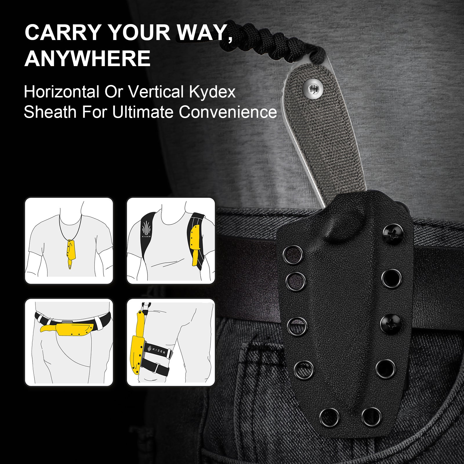 BUDDY | 14C28N | Micarta | KizerV™  1081A8