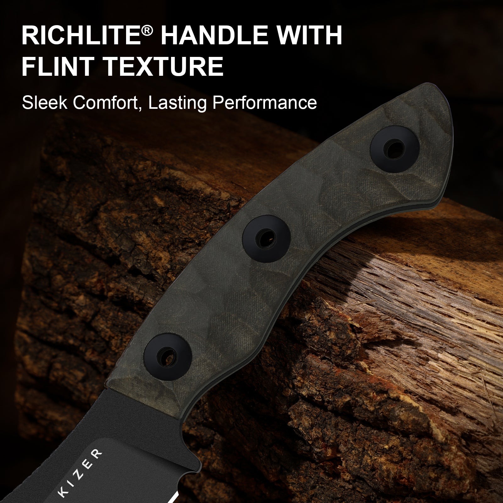 Rook | 10V | Richlite | Fixed Blade | 1090A1