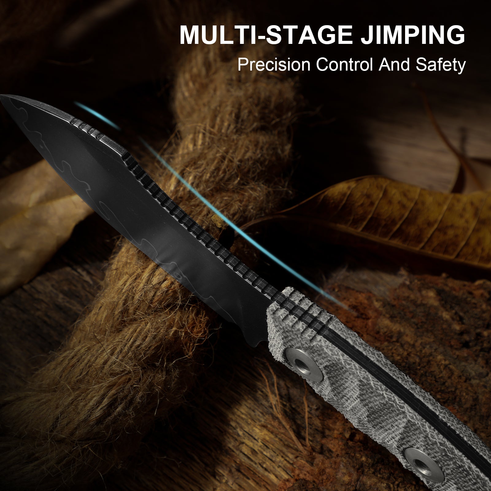 Rook | 3-layer Composite Steel | Norplex UltreX Micarta | Fixed Blade | 1090A2