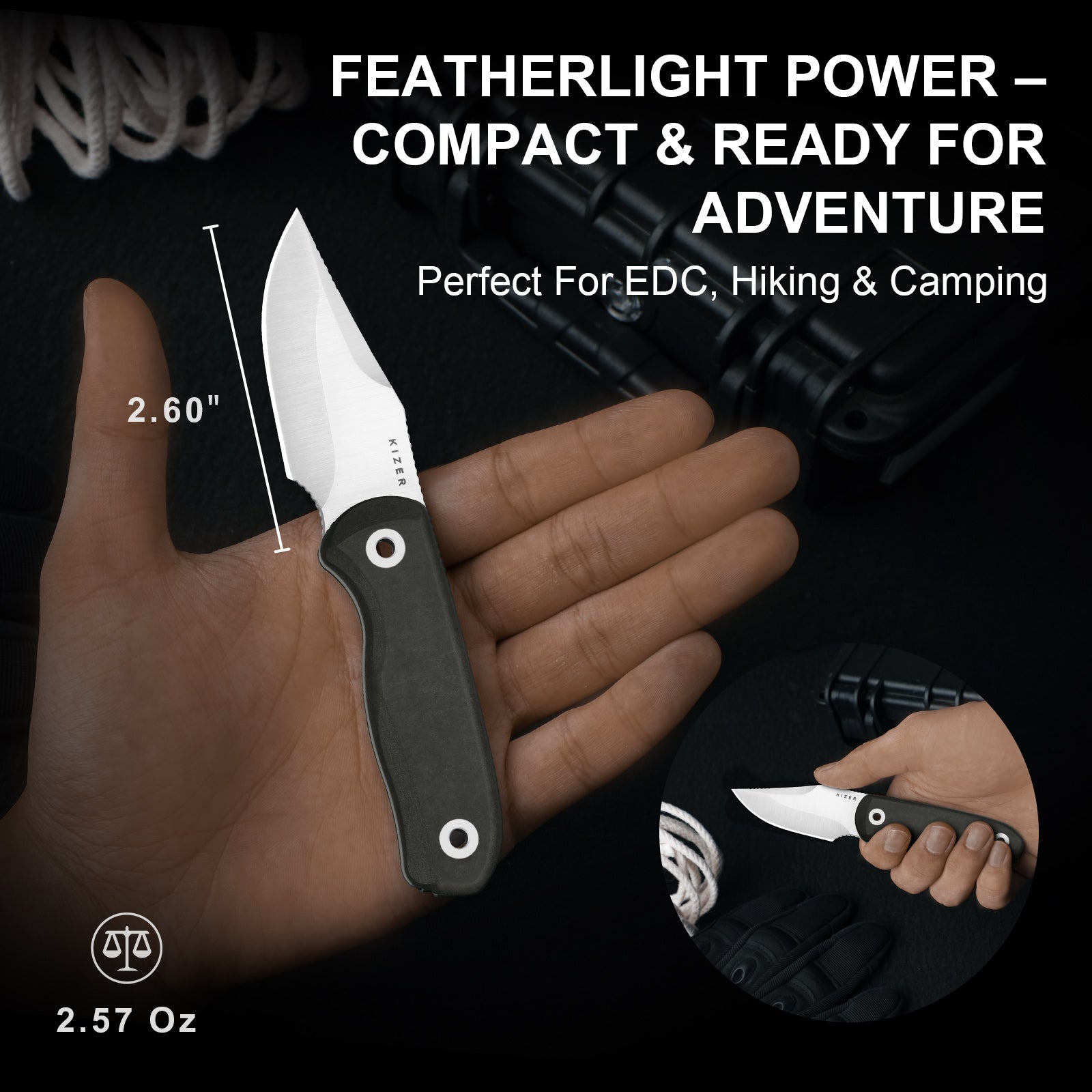 Drop Bear Fix 2.6 inch S45VN Richlite 1092A3-Kizer