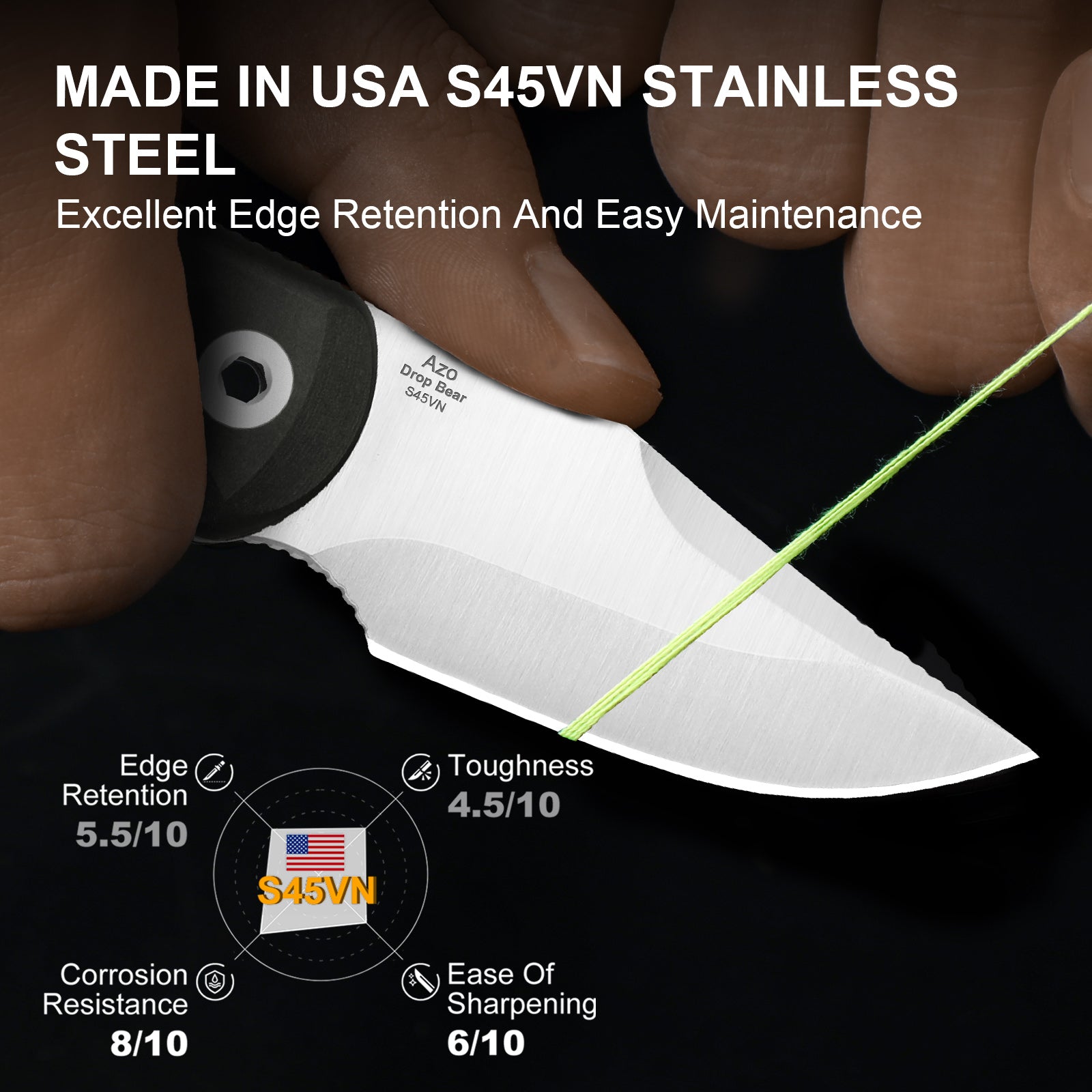 Drop Bear® Fix | S45VN | Richlite® | KizerV™ 1092A3