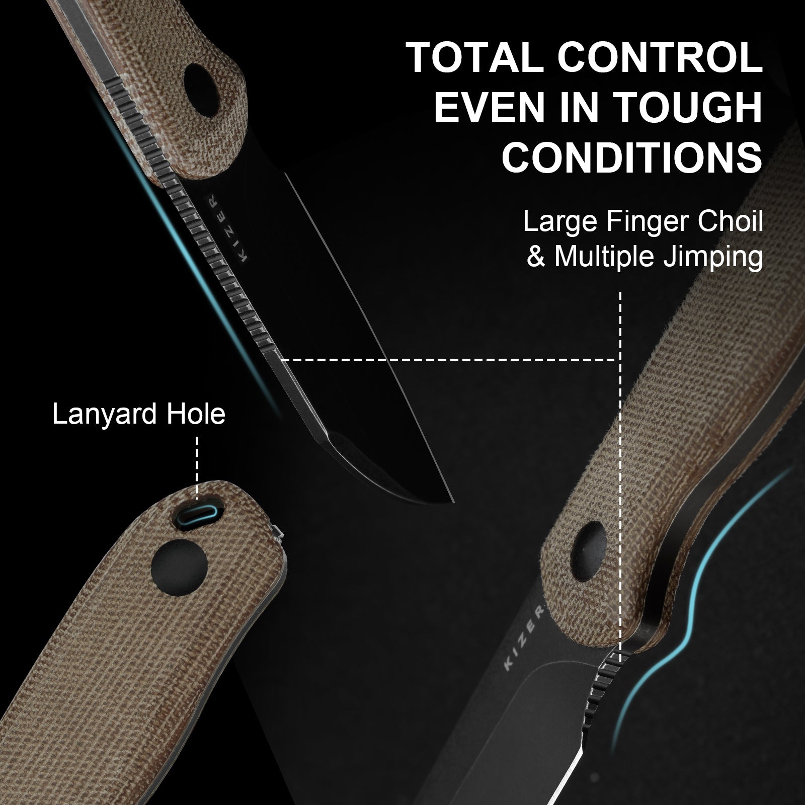 Drop Bear Fix 2.6 inch AEB-L Norplex UltreX Micarta 1093A2-Kizer