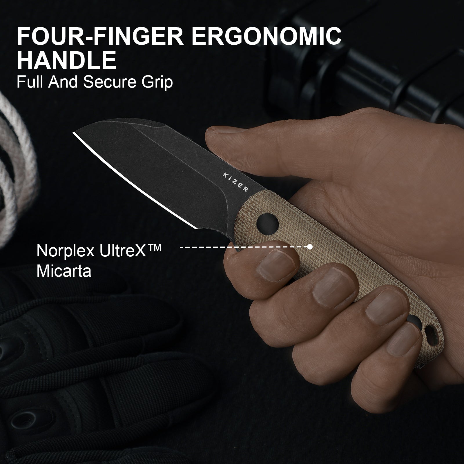 Drop Bear Fix 2.6 inch AEB-L Norplex UltreX Micarta 1093A2-Kizer
