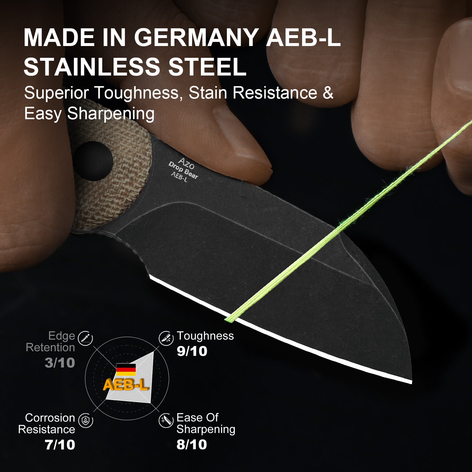 Drop Bear® Fix | Norplex UltreX™ Micarta | AEB-L | KizerV™ 1093A2