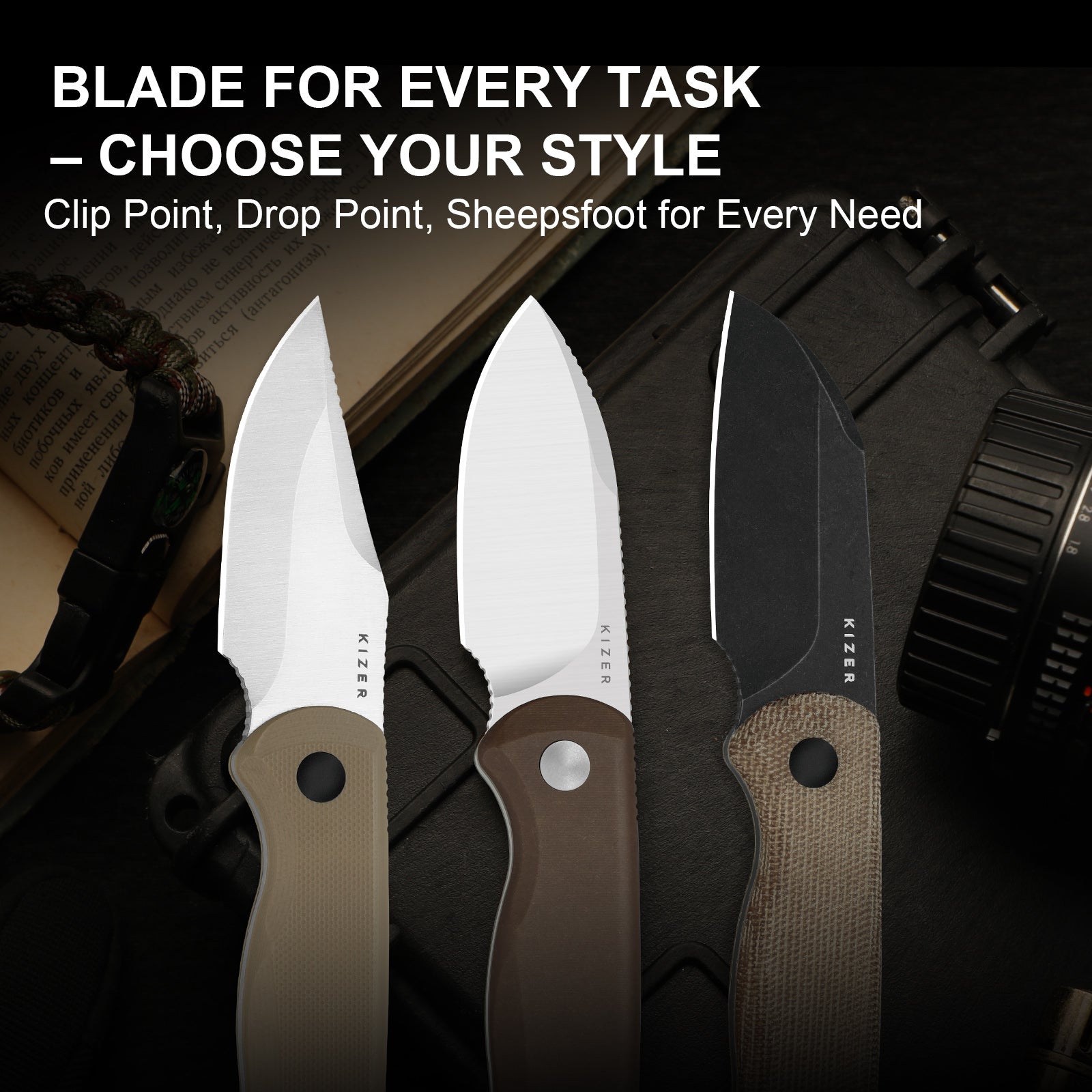 Drop Bear Fix 2.6 inch AEB-L Norplex UltreX Micarta 1093A2-Kizer