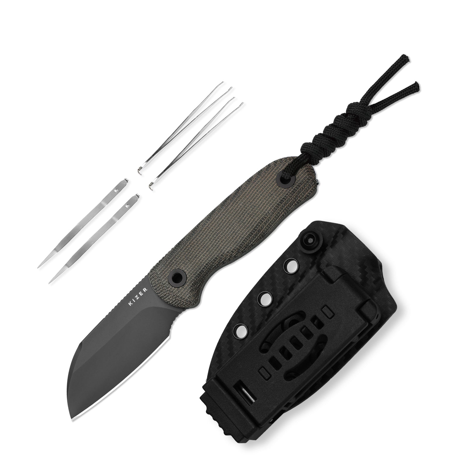 Drop Bear® Fix | Ultra DLC Matte | Norplex UltreX™ Micarta | S45VN | KizerV™ 1093A3