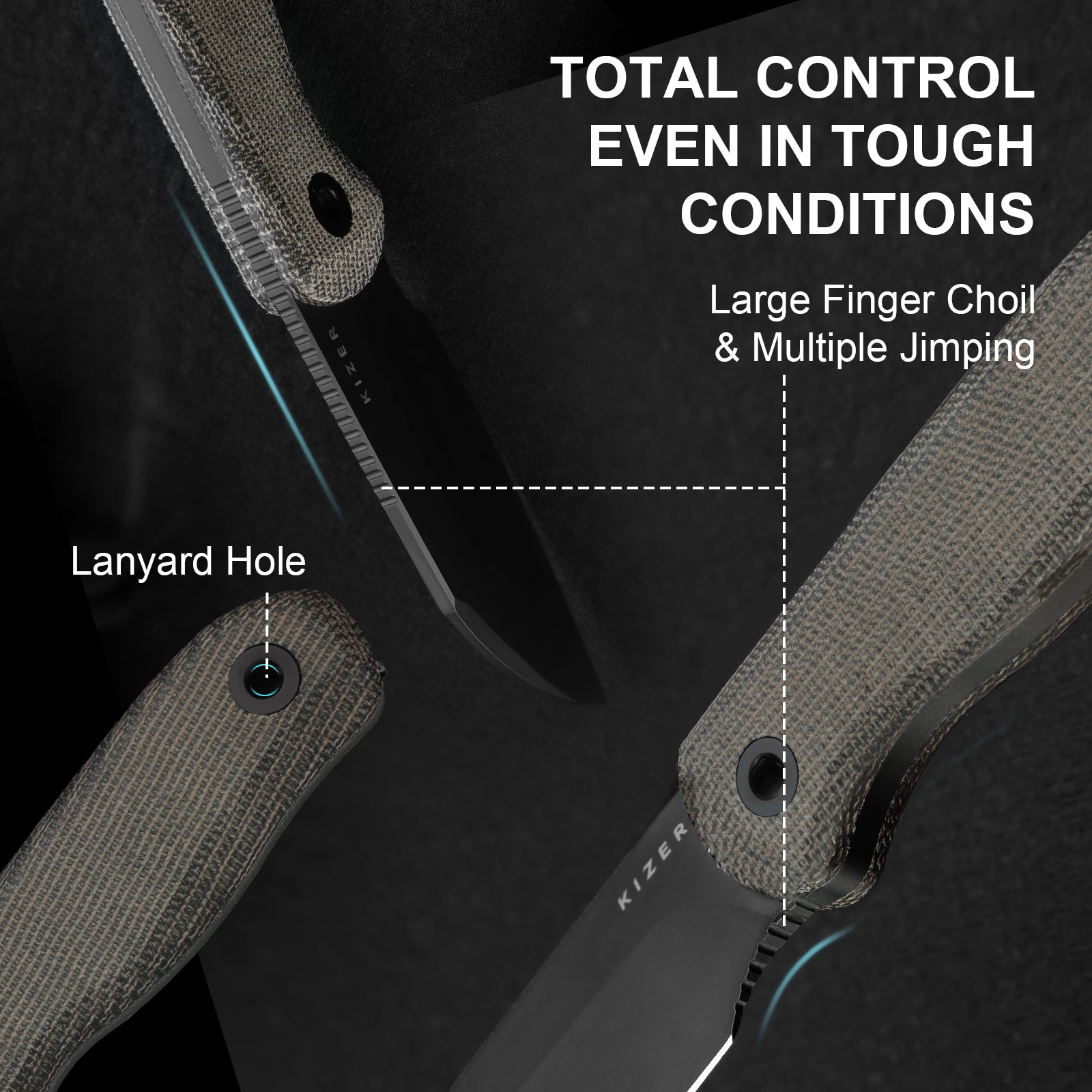 Drop Bear® Fix | Ultra DLC Matte | Norplex UltreX™ Micarta | S45VN | KizerV™ 1093A3