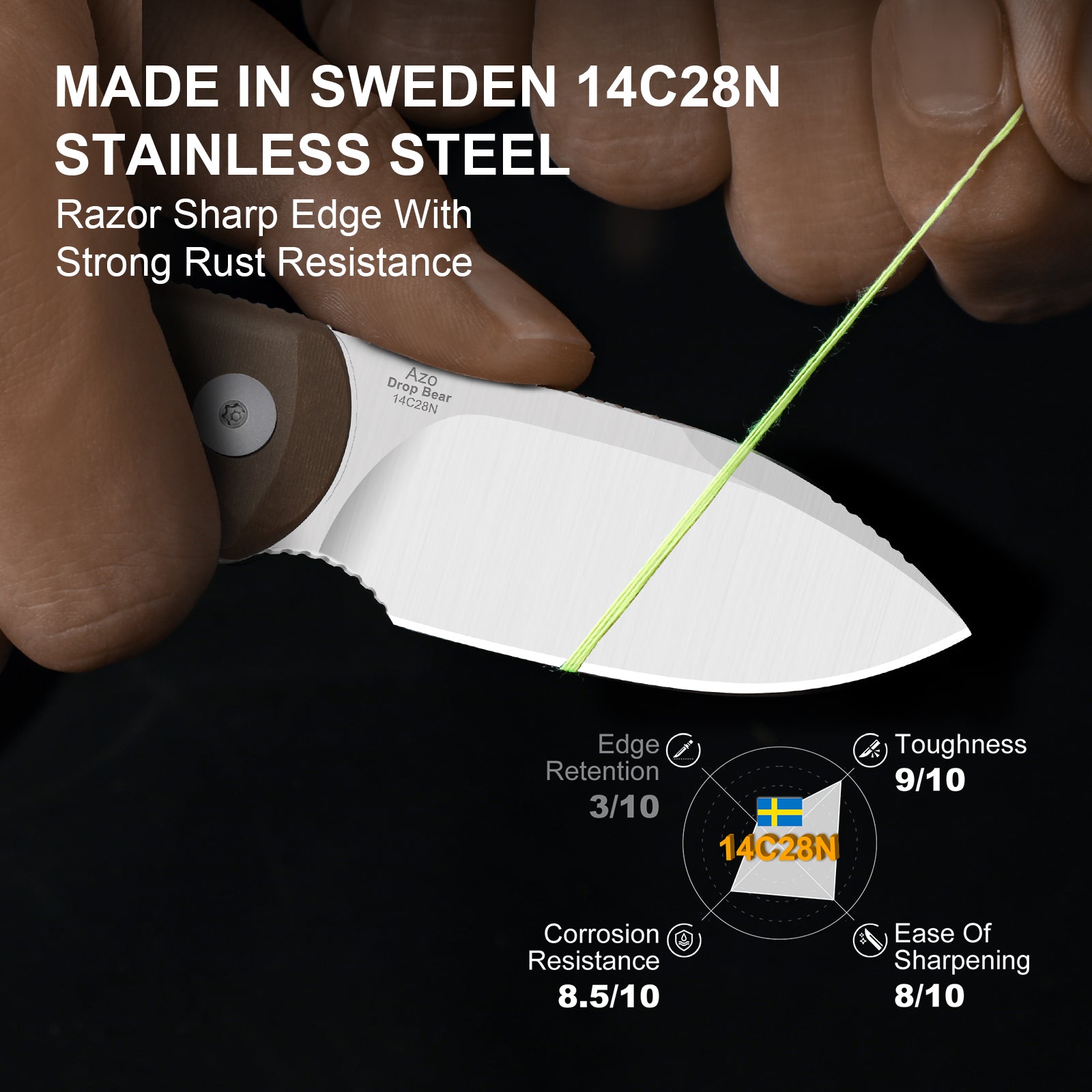 Drop Bear® Fix | Norplex UltreX™ Micarta | 14C28N | KizerV™ 1094A2