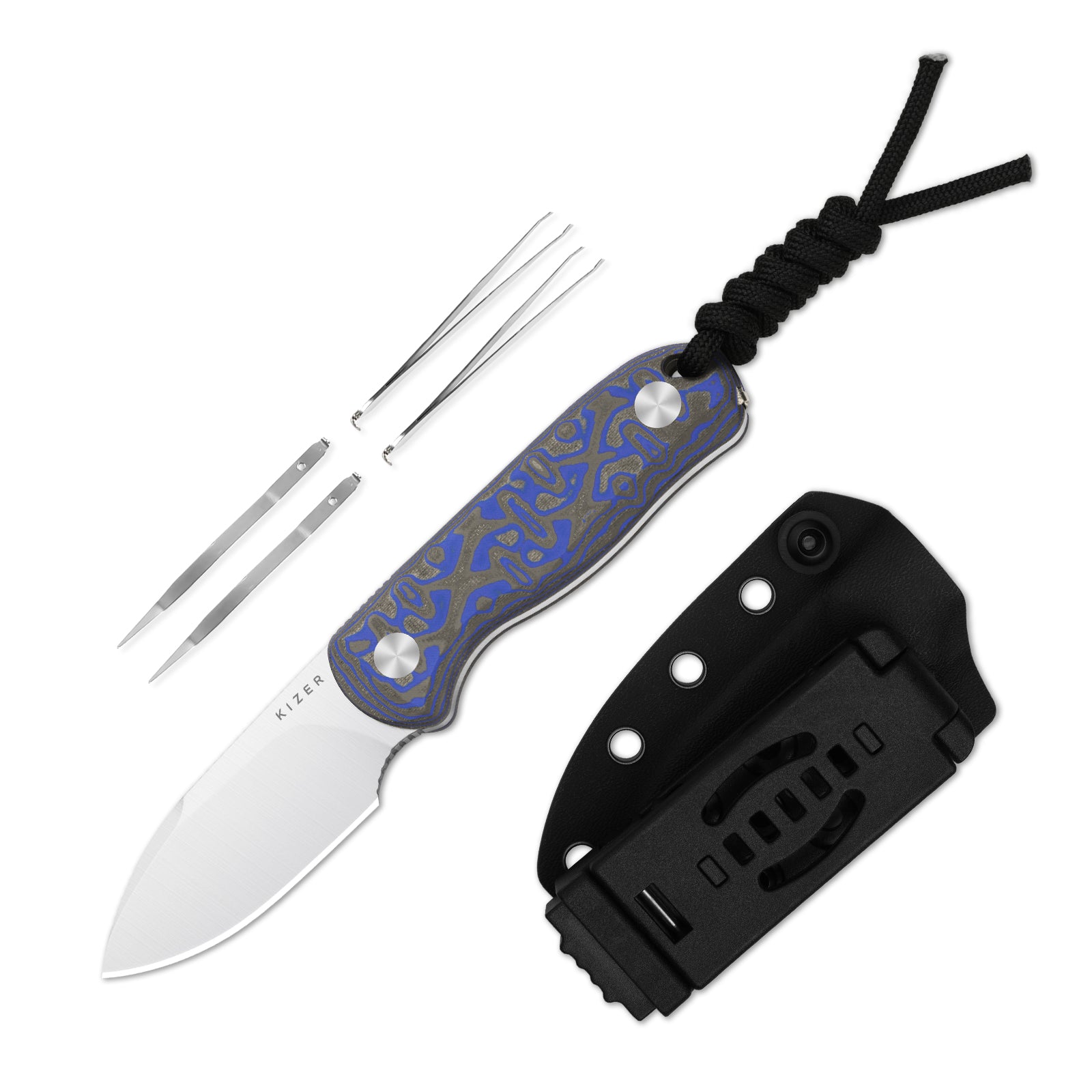 Drop Bear® Fix | Micarta With Vortex Pattern | 14C28N | KizerV™ 1094PR1