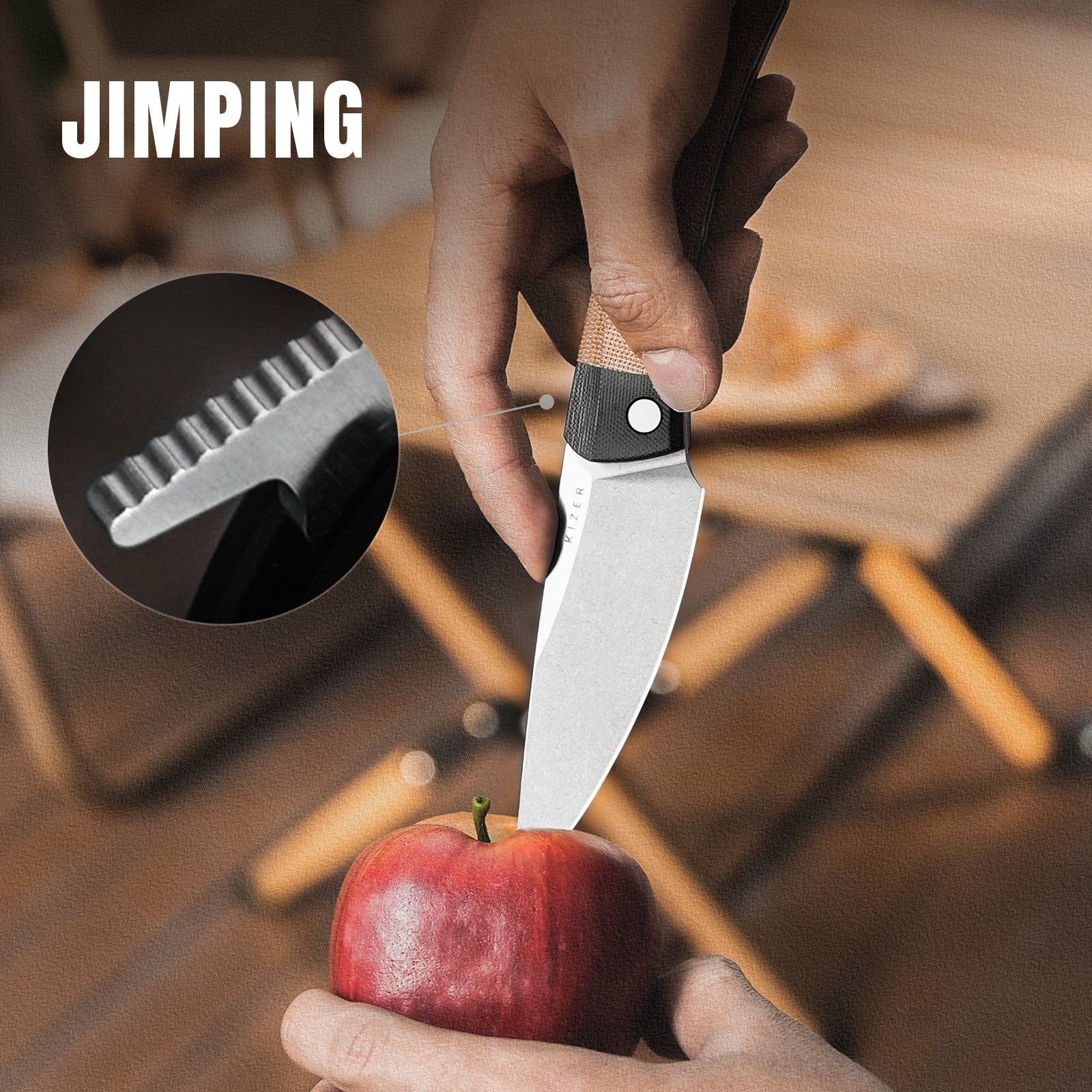 Momo | Nitro-V | Black G10+Micarta | KizerV™ 4663A2