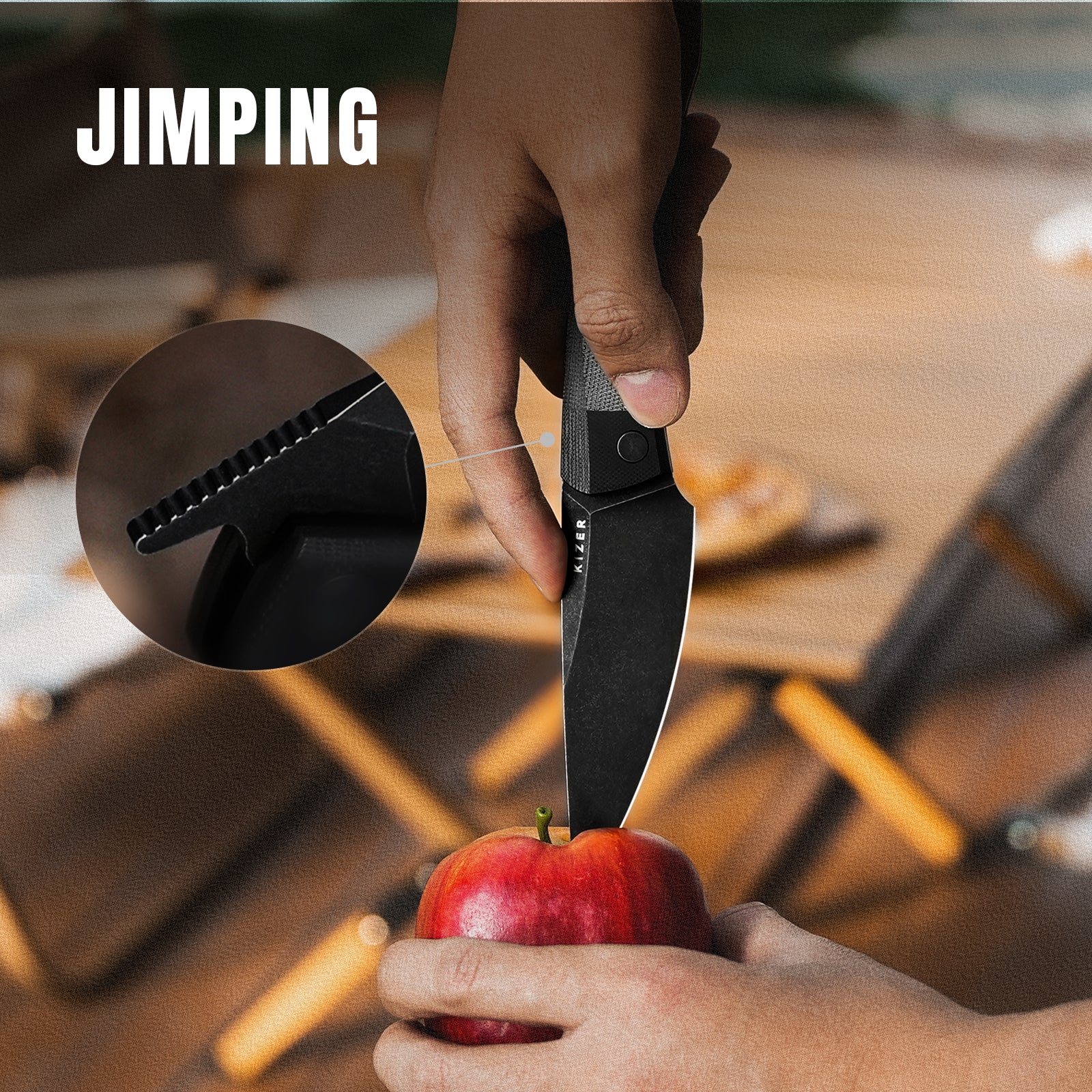 Momo | Nitro-V | Black G10+Micarta | KizerV™ 4663A1