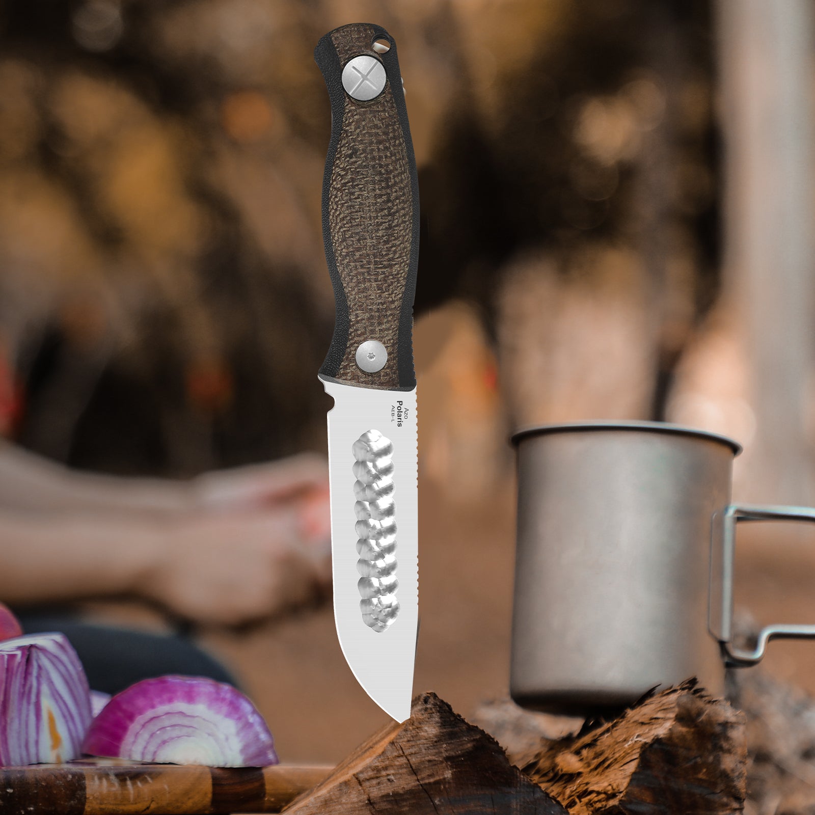 Polaris 4.23 inch AEB-L Burlap Micarta & G10 1100A3-Kizer