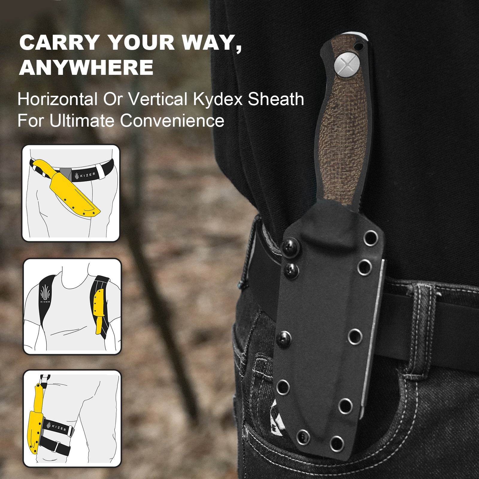 Polaris | AEB-L | Burlap Micarta & G10 | 1100A3