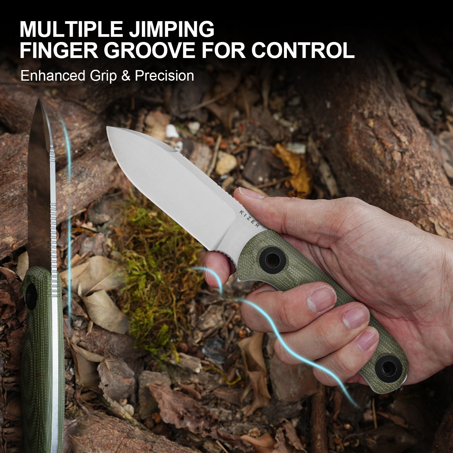 Drop Bear Fix 3 -3.8 inch 14C28N Micarta 1101A2-Kizer