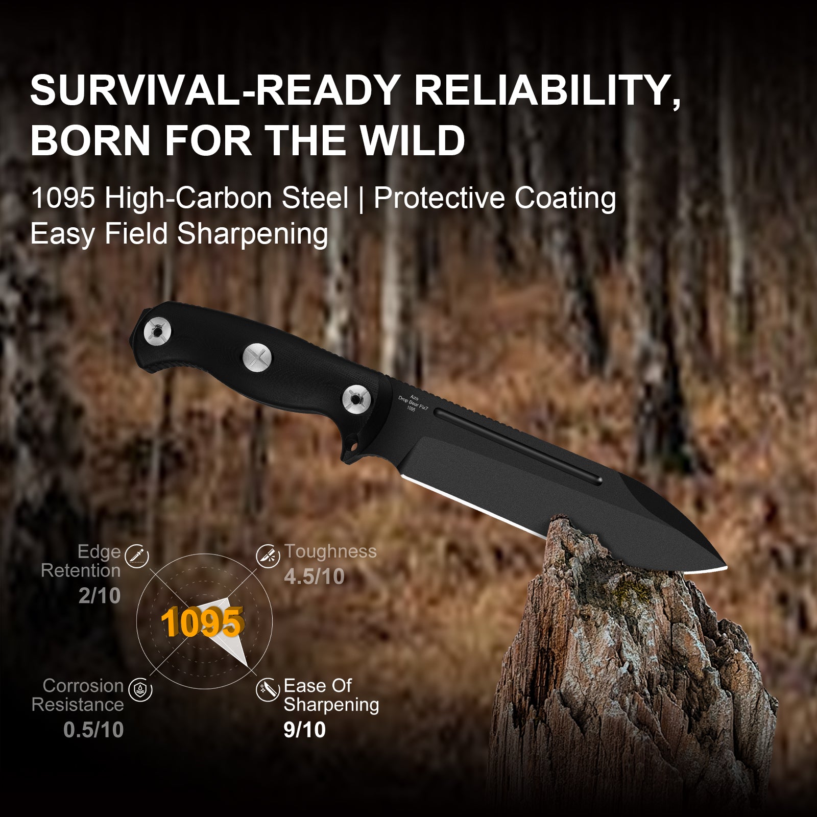 Drop Bear Fix 7 6.51 inch 1095 G10 1103A2-Kizer