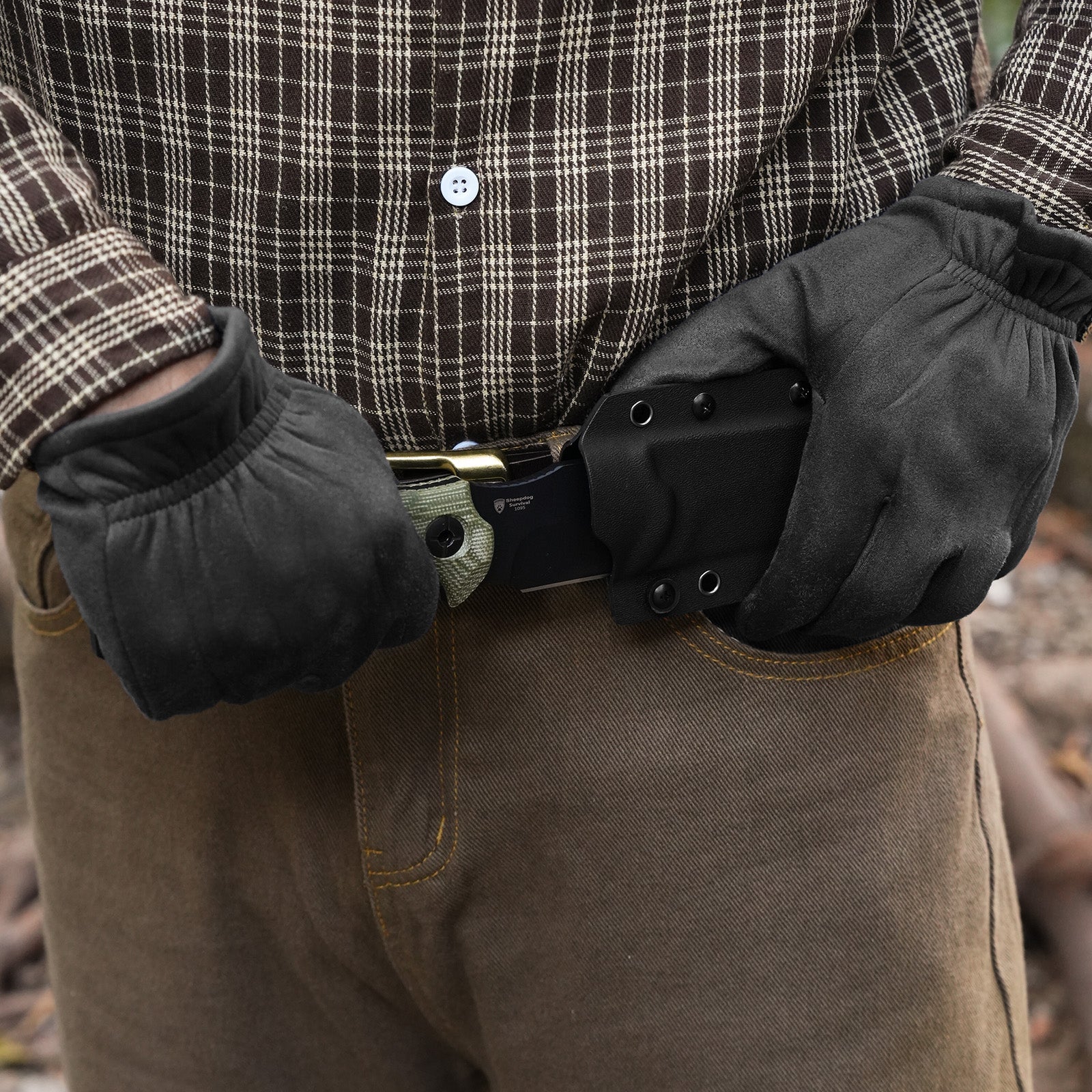 Sheepdog® Survival | 5.5mm x 5.28" | Hammer Pommel & Bow Drill Divot | Black Coated 1095 Steel | KizerV™ 1105A4