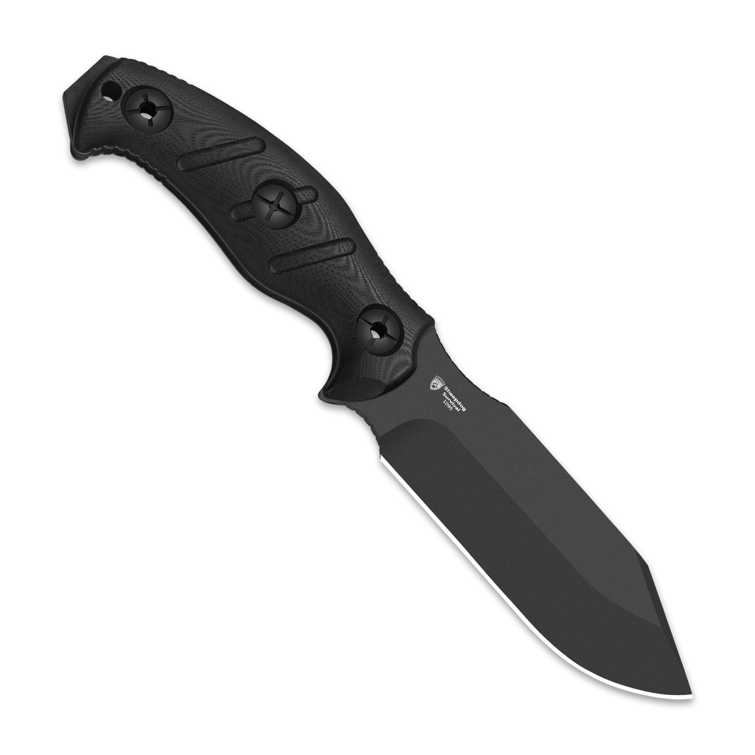 Sheepdog Survival Hammer Pommel · Bow Drill Divot Black G10 - Kizer