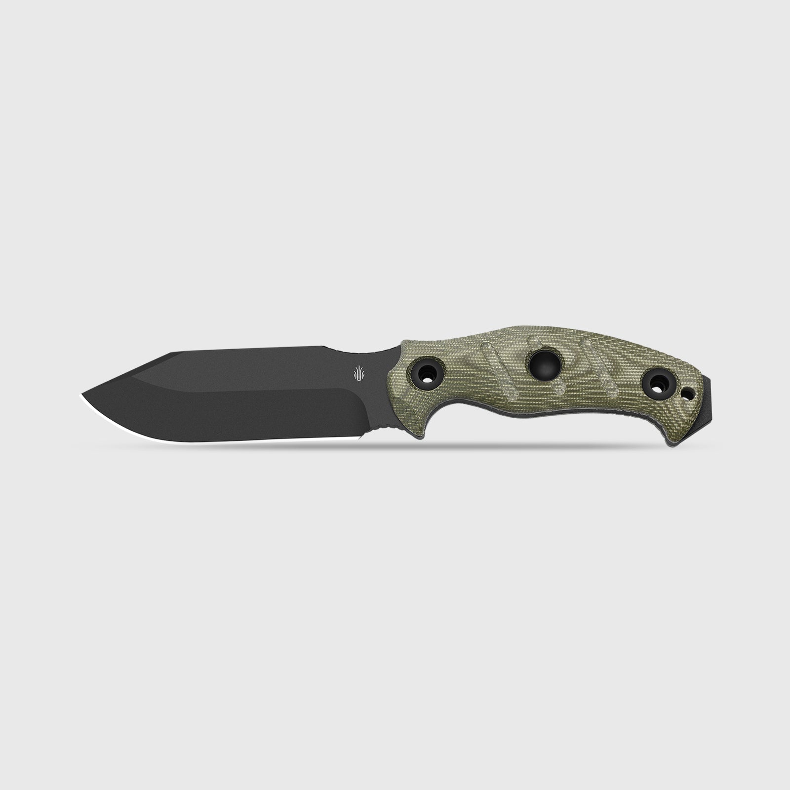 Sheepdog Survival Hammer Pommel · Bow Drill Divot Green Micarta
