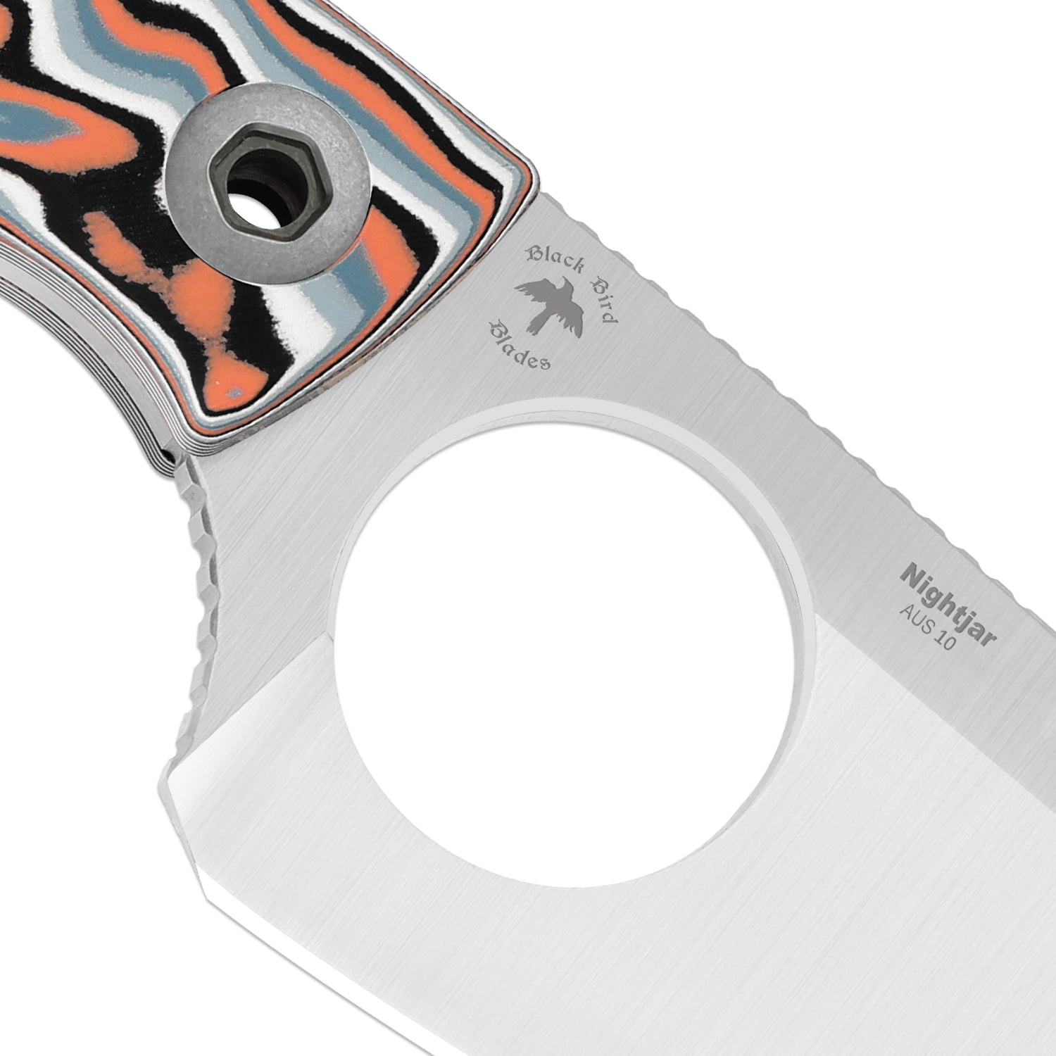 Nightjar | Japan AICHI AUS-10 Steel | Sheepfoot Fixed Blade | Vortex P