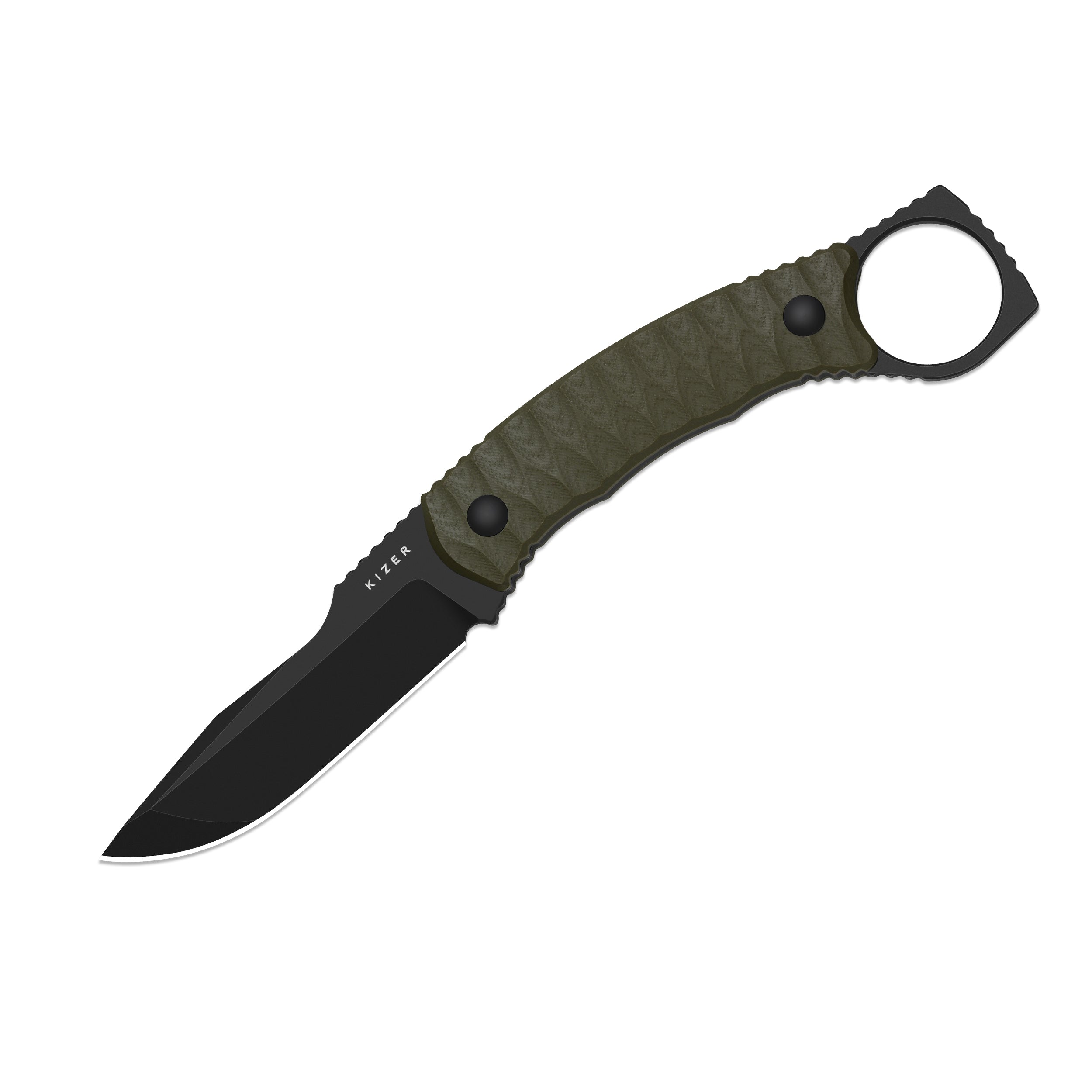 Billy Bones | Deep-Grooved G10 Handle｜Lightweight Tactical | AEB-L | Fixed Blade | KizerV™ 1115A1