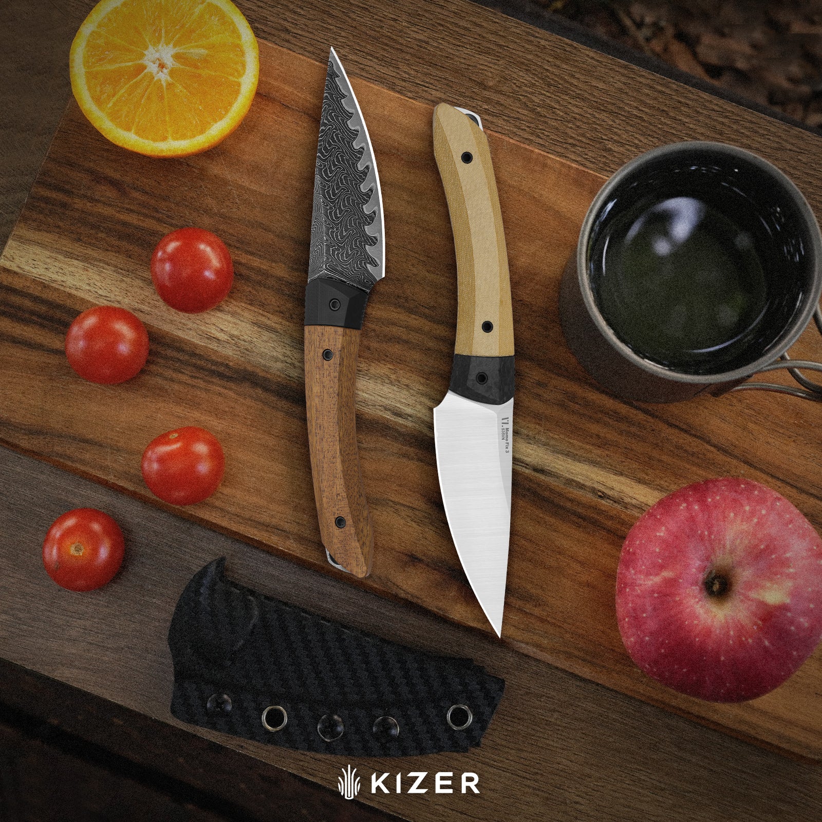 Momo Fix 3 | Purple & Black G10 | AEB-L | Stonewashed | KizerV™