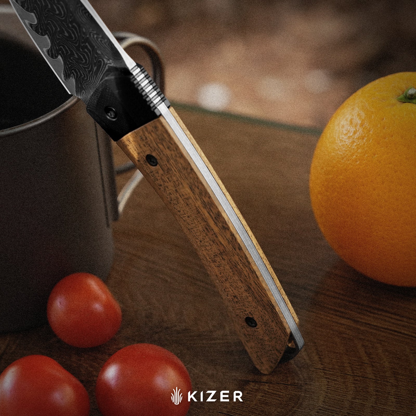 Momo Fix 3 | Micarta & G10 | AEB-L | Black PVD Coating | KizerV™ 1124A