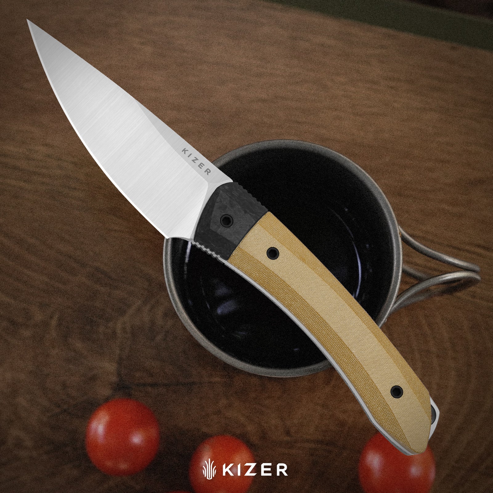 Momo Fix 3 | Takefu VG-10 Damascus | Mkuruti Wood & G10 | KizerB™ 1124