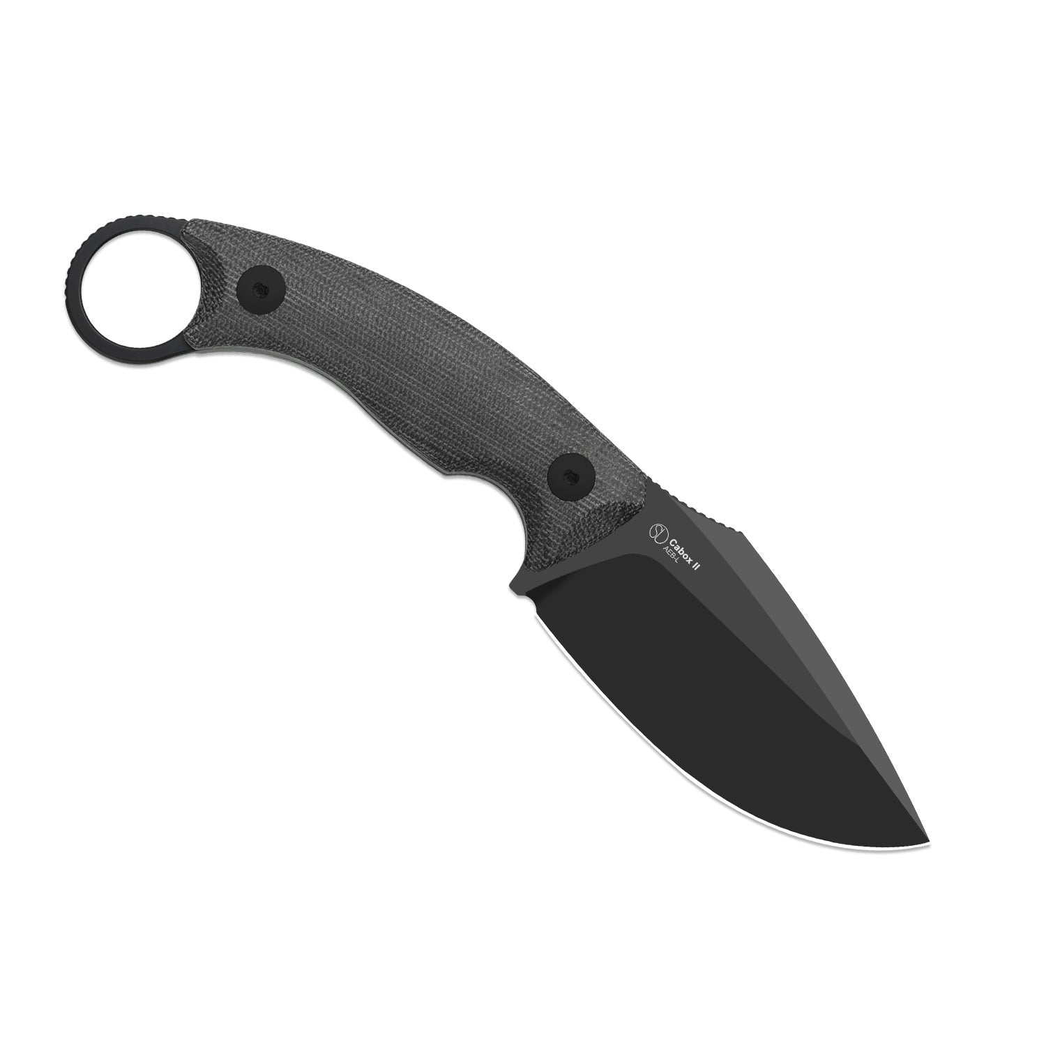 Cabox II | AEB-L | Micarta | Black PVD Coating | KizerV™ 1128A1