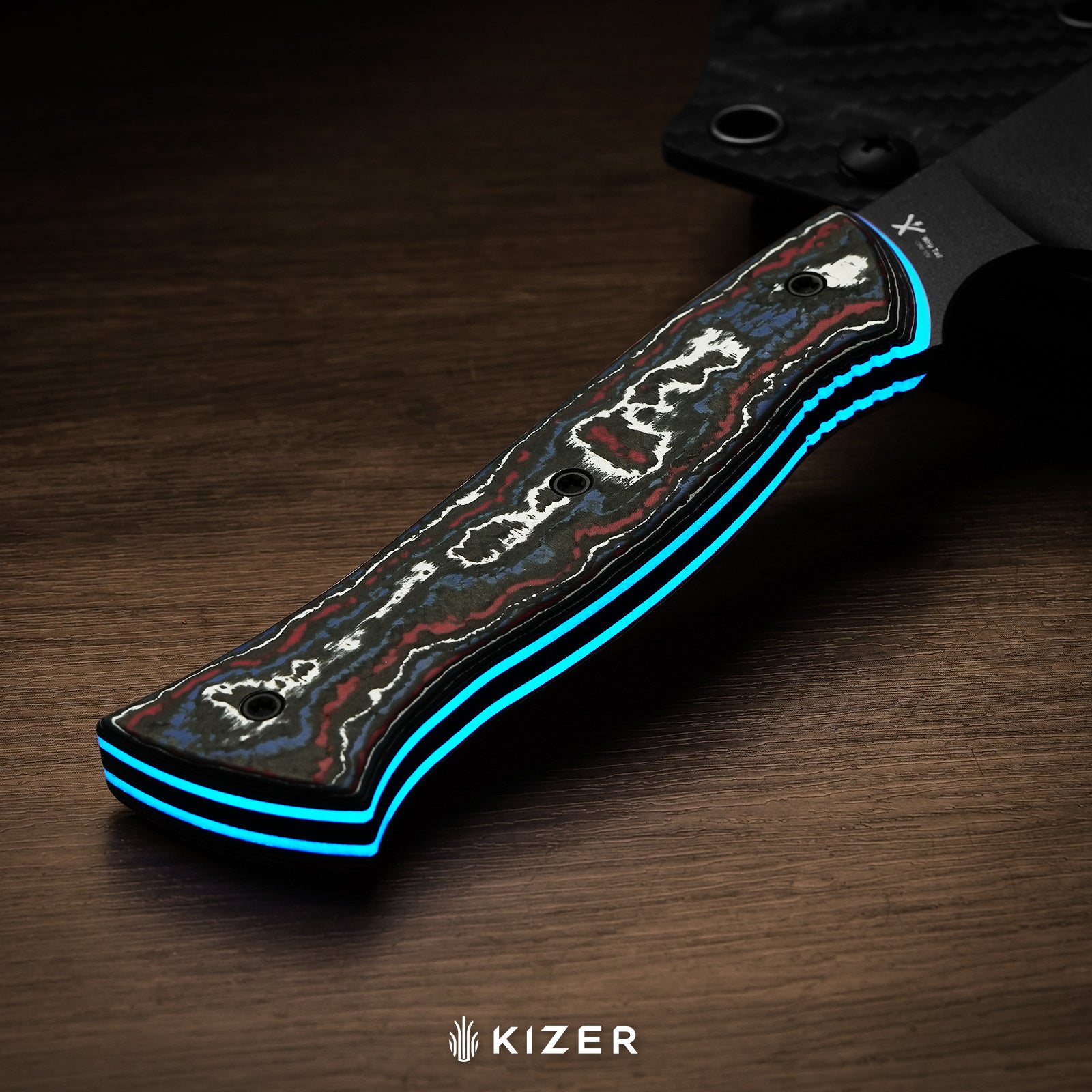 Whip Tail | Designed by Arc and Iron Knives | FatCarbon Nebula & GID G10 | CPM 10V  | KizerB™1131A1
