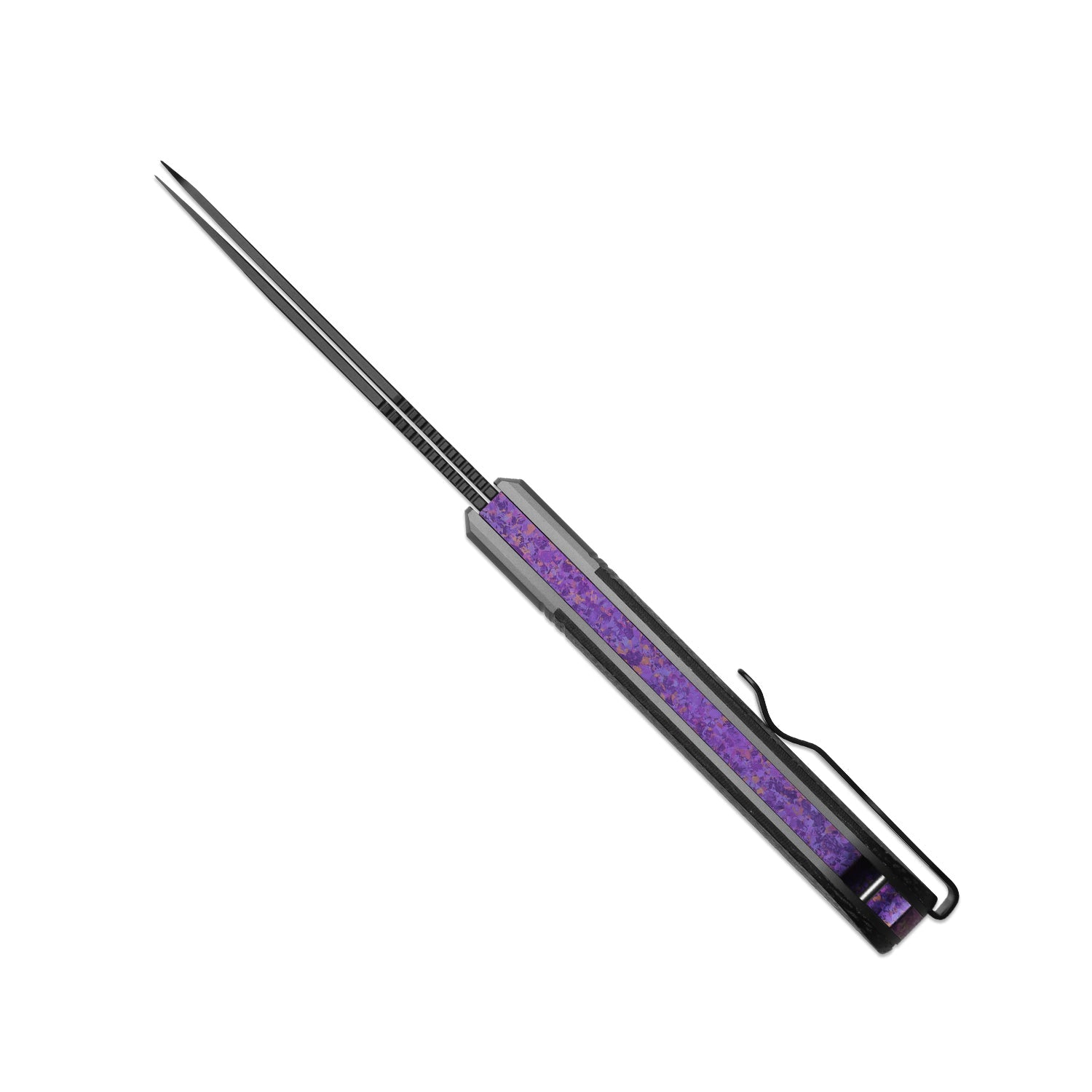 TATEOSSIAN R|T カフリンクス スクエア パープル レピドライト Trestle TP AirTi | BD1N Dual-Blade Clip Point & Spey Point | KStop™ 10