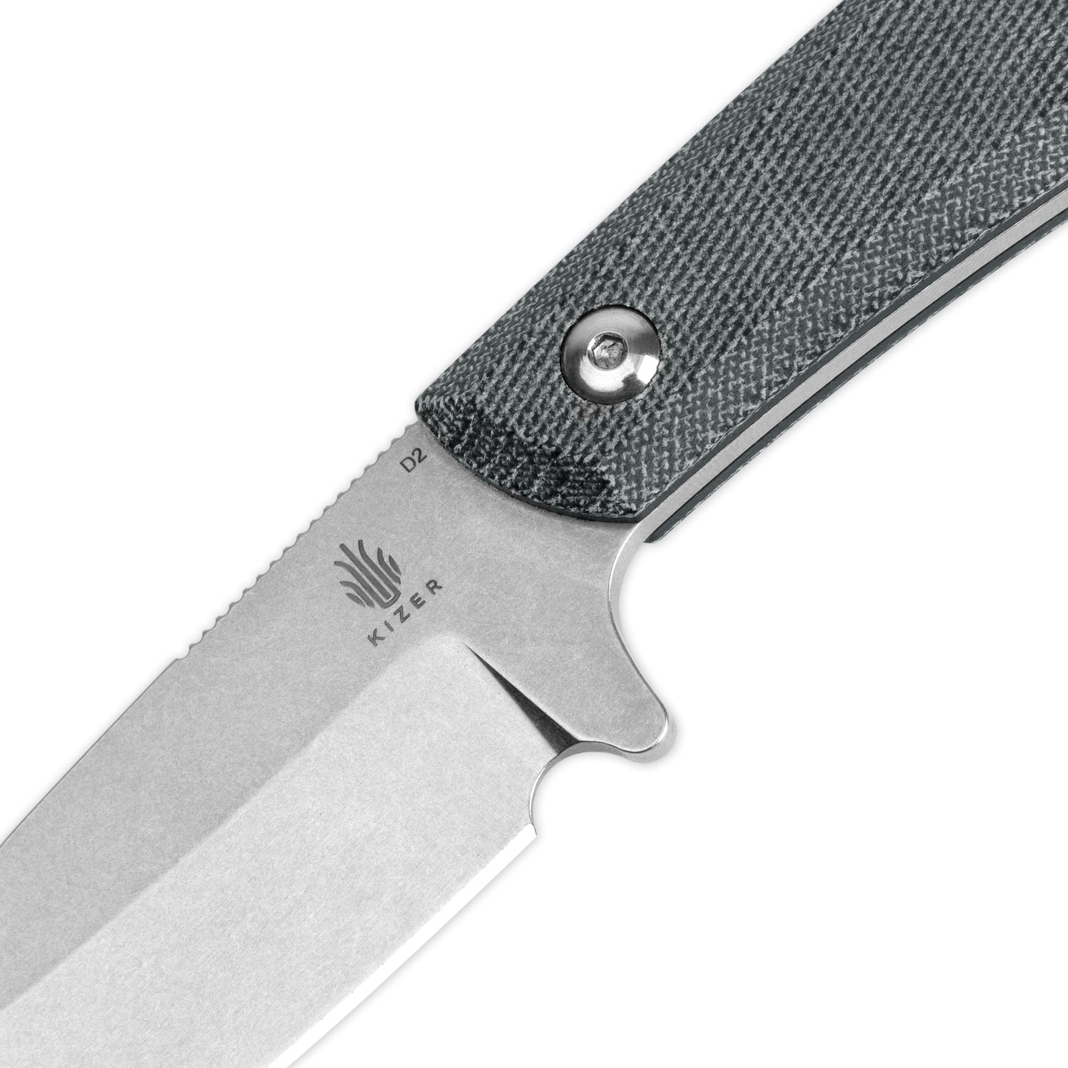 Kizer 2.94 inch Deckhand D2 Compact Fixed Blade G10+Micarta Handle