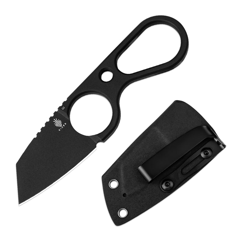 Kizer Bowtie D2 Fixed Blade D2 Handle 1061A2(Black)