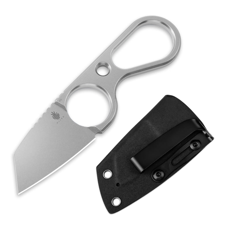 Kizer Bowtie D2 Fixed Blade D2 Handle 1061A1(Stonewashed)