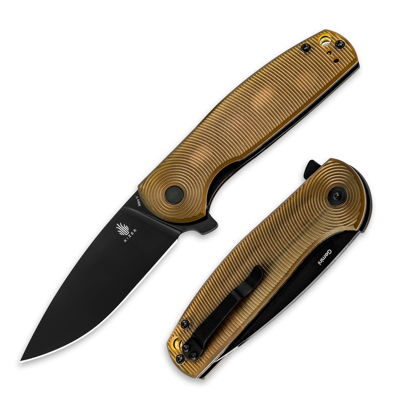 Kizer Gemini Nitro-V Blade Liner Lock PEI Handle V3471A3(3.12'' Black)