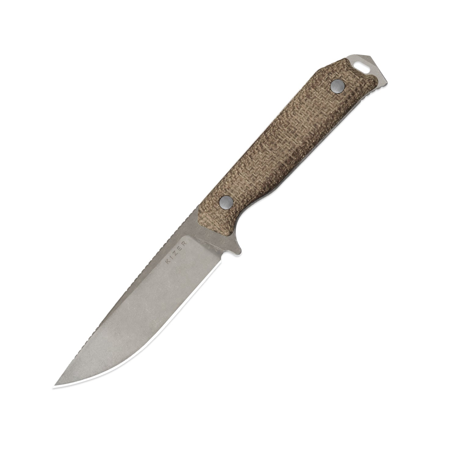 Begleiter® Fix | 3V+Hollow Grind | Burlap Micarta | Hollow Grind | KizerV™ 1045MD1