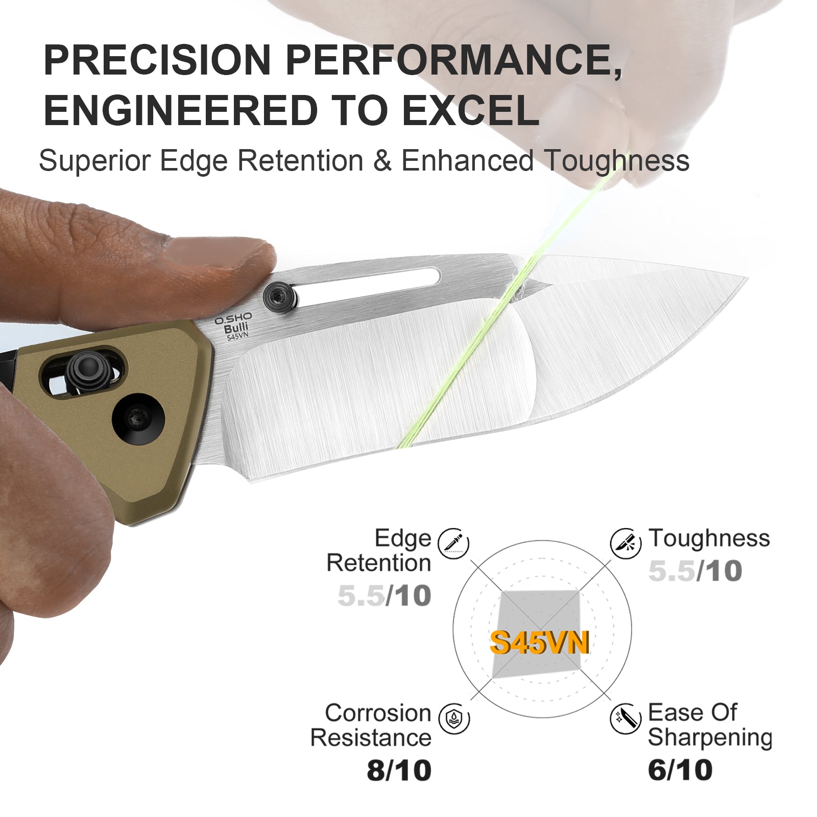 Bulli 3.3 inch S45VN Full Titanium Ki3695A4-Kizer