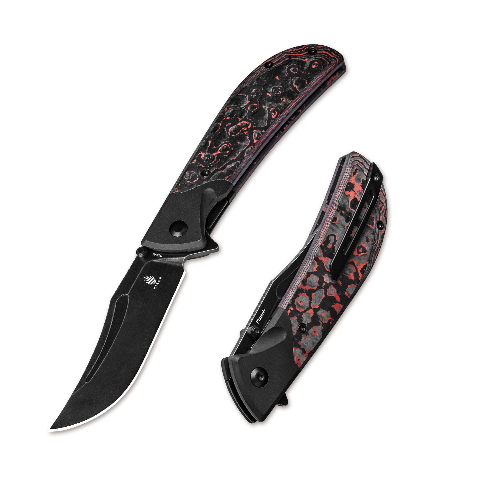 Phoenix 3.58 inch Fatcarbon+Aluminium Handle Ki4647A1-Kizer