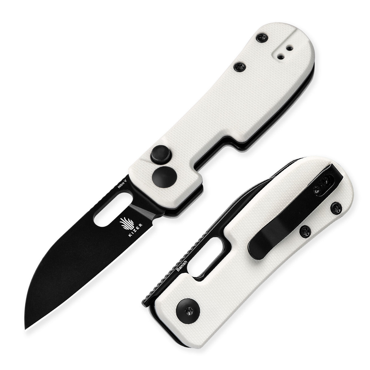 Banish | Nitro-V | White Textured G10 | V2676A3