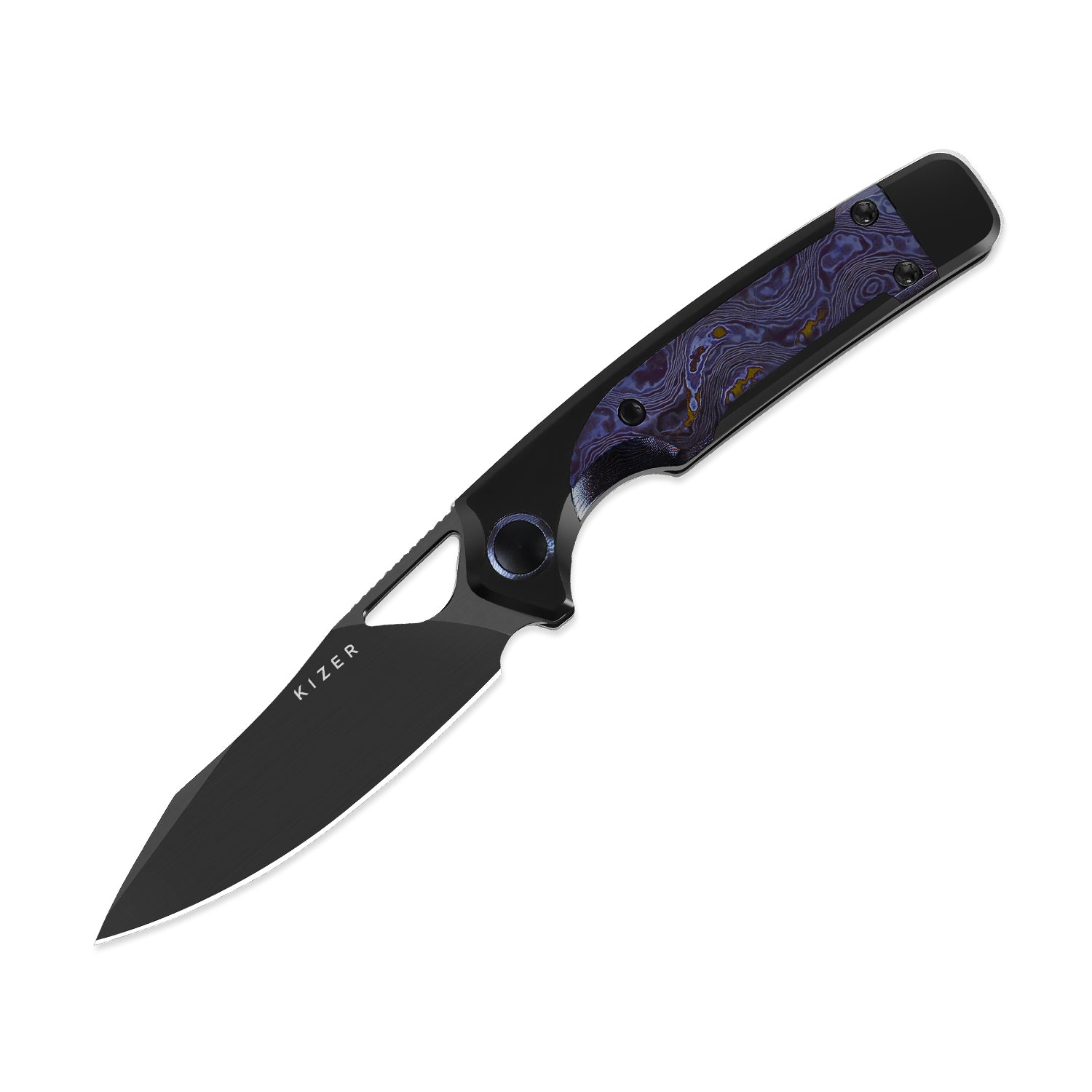Ara 3.09 inch CPM CruWear Titanium & Timascus Ki3729A4-Kizer