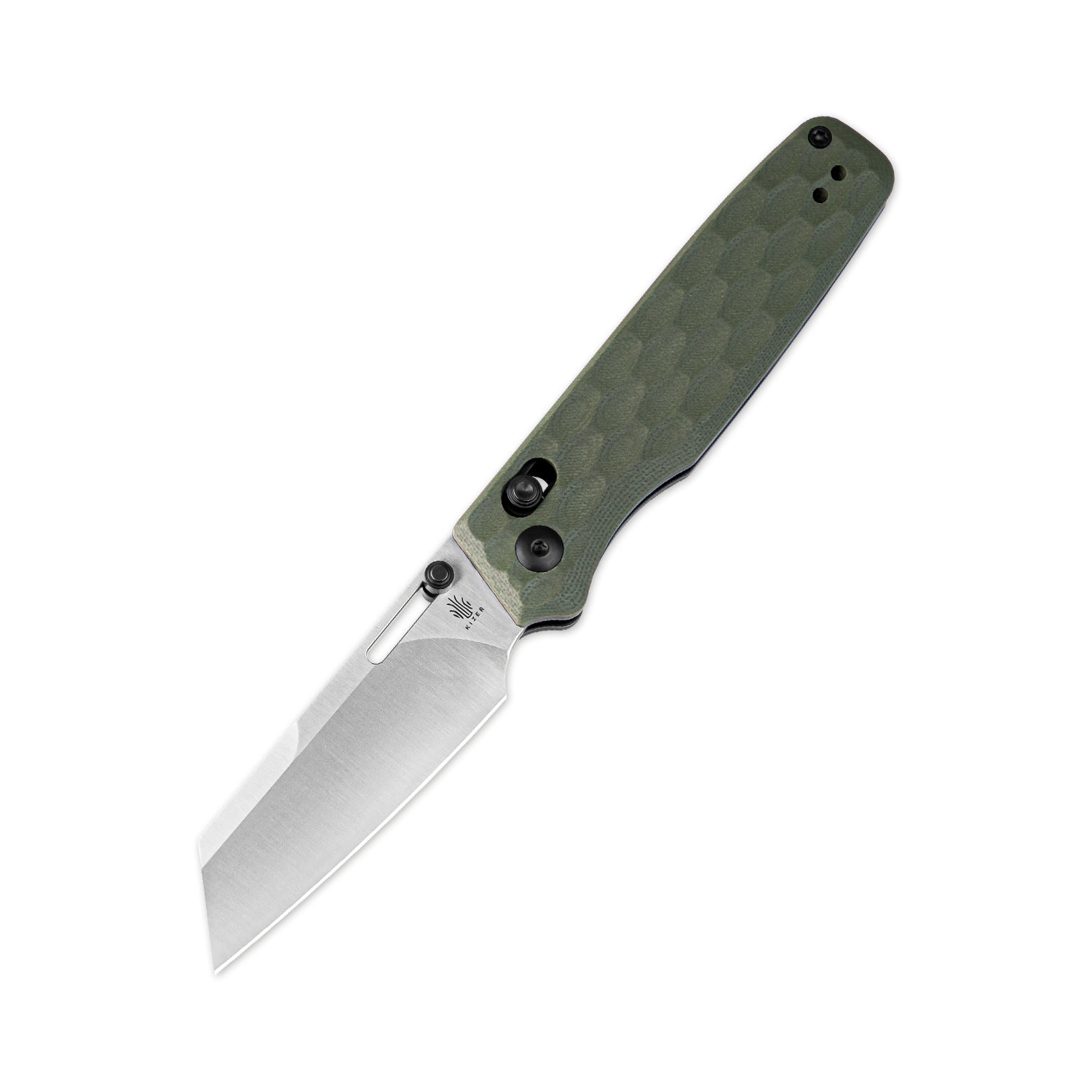 Task 3.04 inch 154CM Blade Clutch Lock Green G10 Handle V3641C3-Kizer