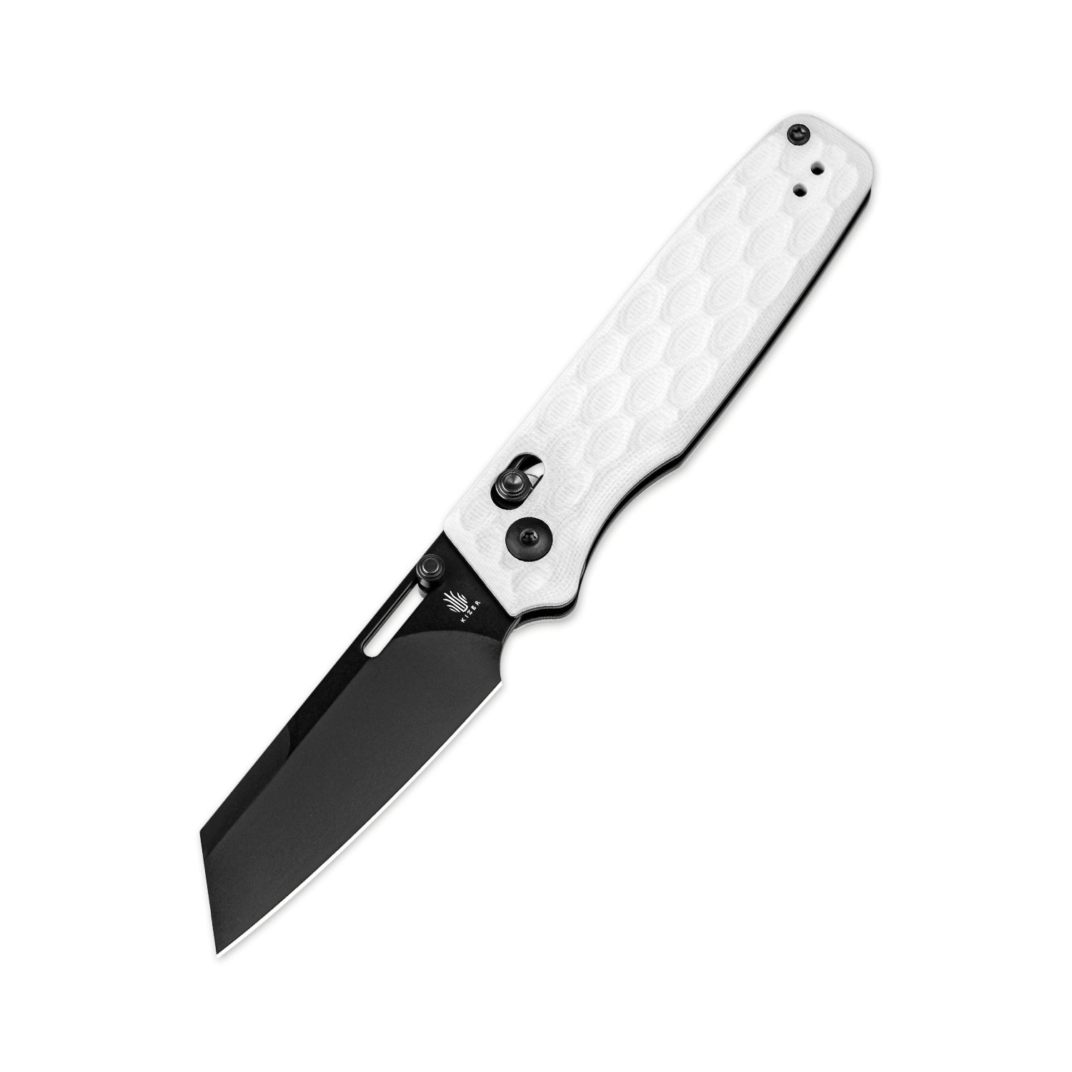 Task 3.04 inch NitroV Blade Clutch Lock White G10 Handle V3641A1-Kizer