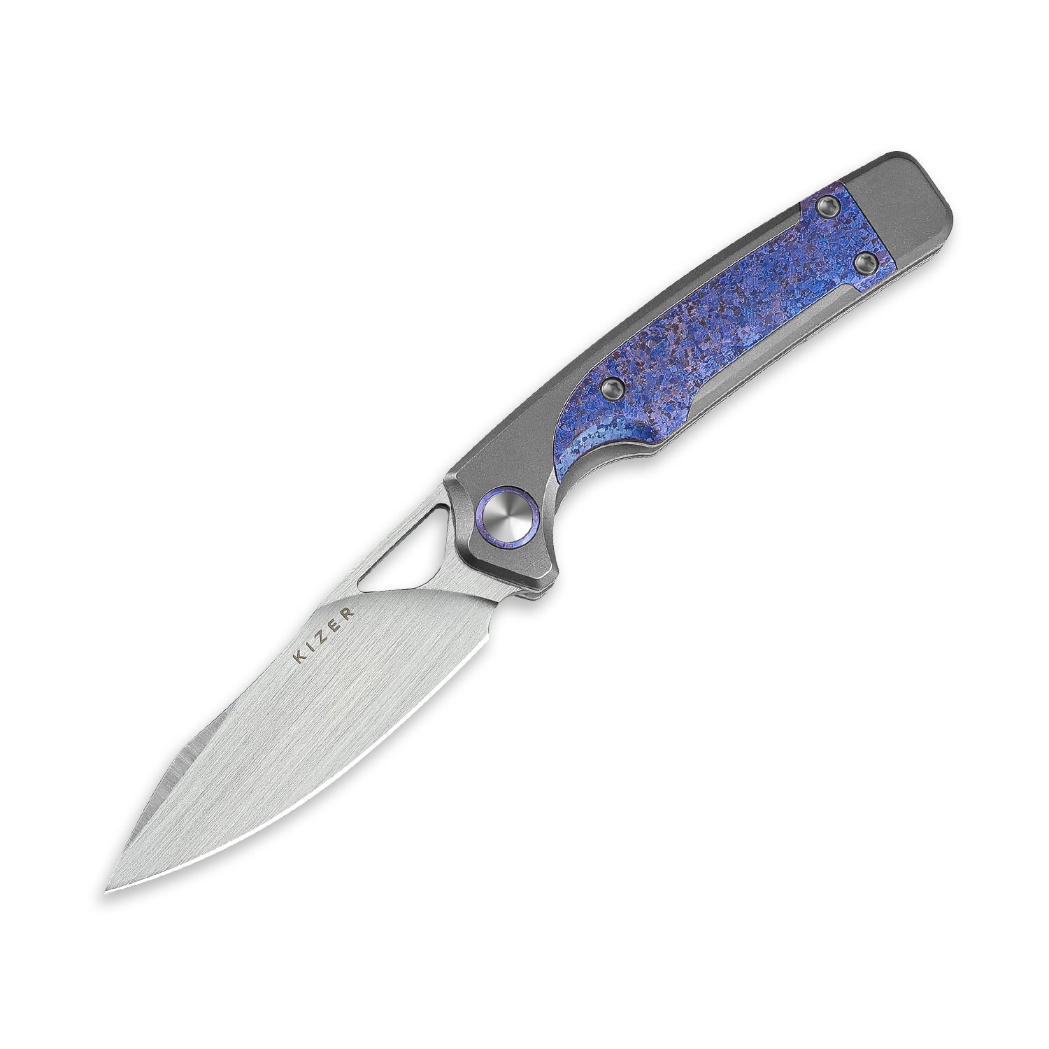 Ara 3.09 inch S45VN Titanium & Purple Snowflake Titanium Ki3729A3