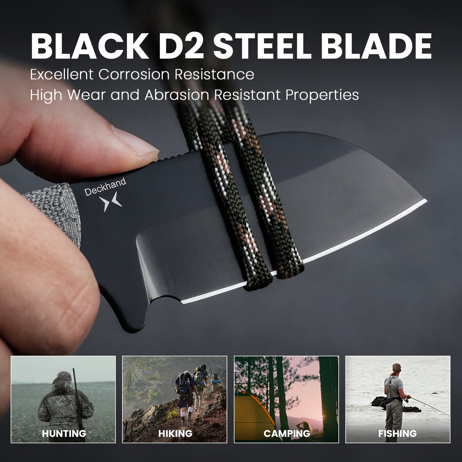 Kizer 2.94inch Deckhand D2 Compact Fixed Blade G10+Micarta Handle