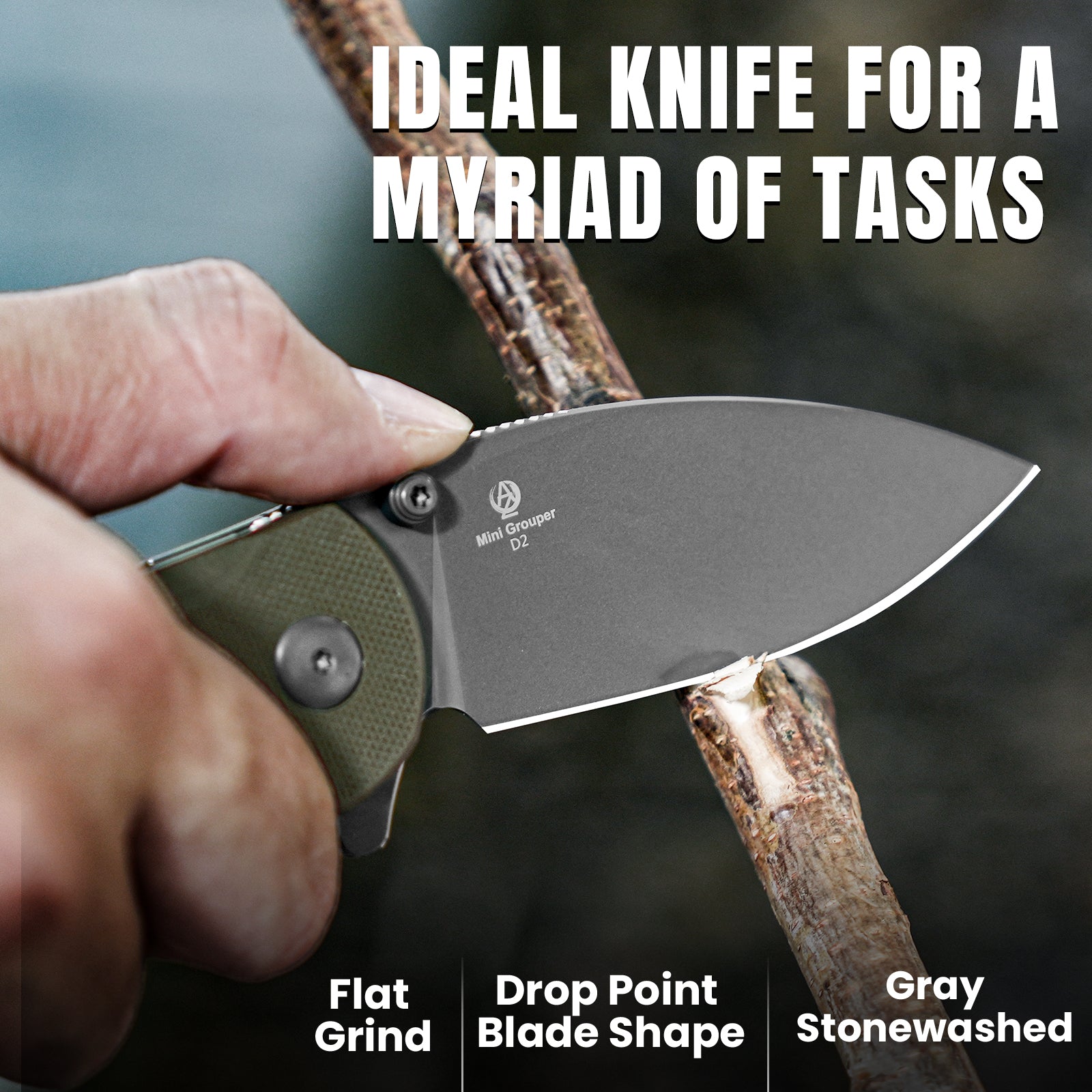 Mini Grouper | D2 | Olive Green G10 | V3669A3