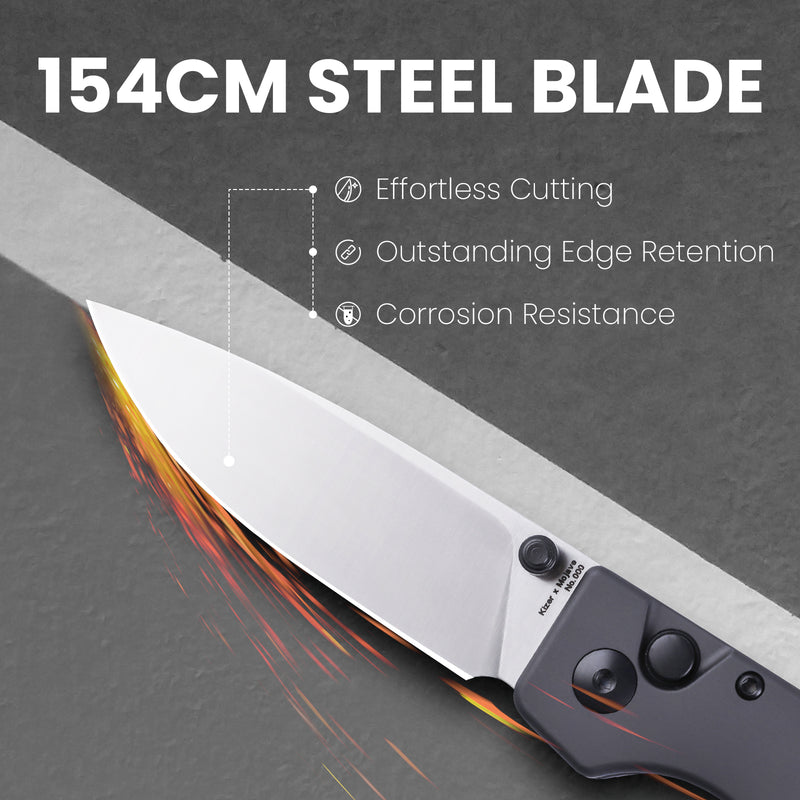 Kizer Exclusive Original Grey Aluminum Handle 154CM Steel V3605E3