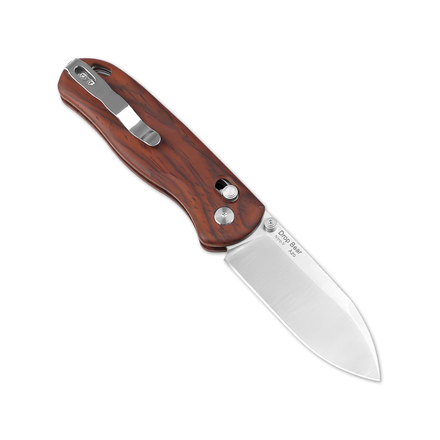 Kizer Drop Bear 2.97 inch NitroV Blade Wood Handle V3619A6-Kizer