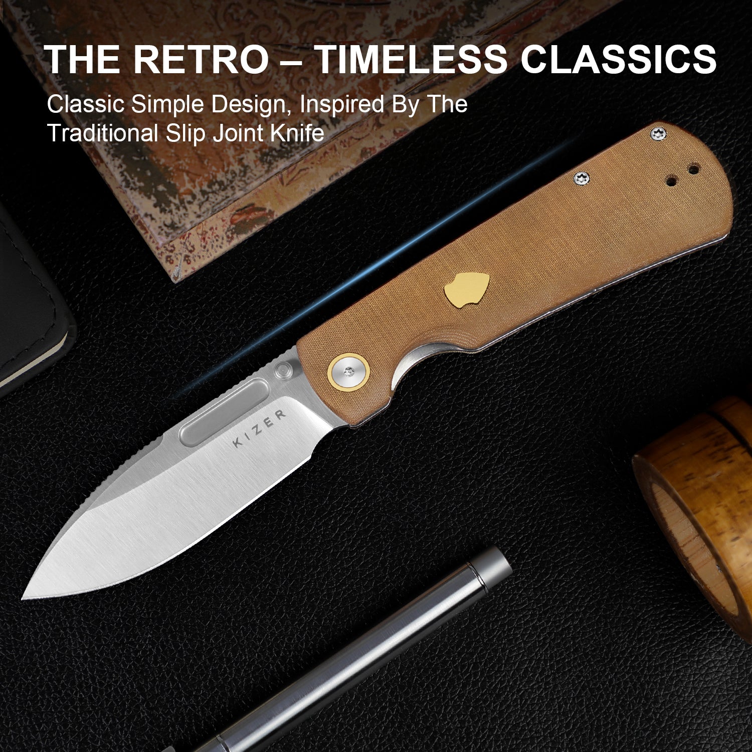 Retro | Nitro-V | Micarta & Brass | V4726A1