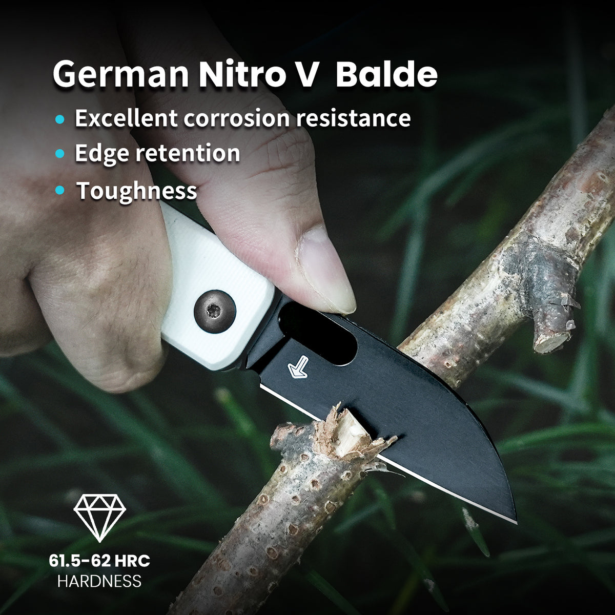 Banish | Nitro-V | White Textured G10 | V2676A3