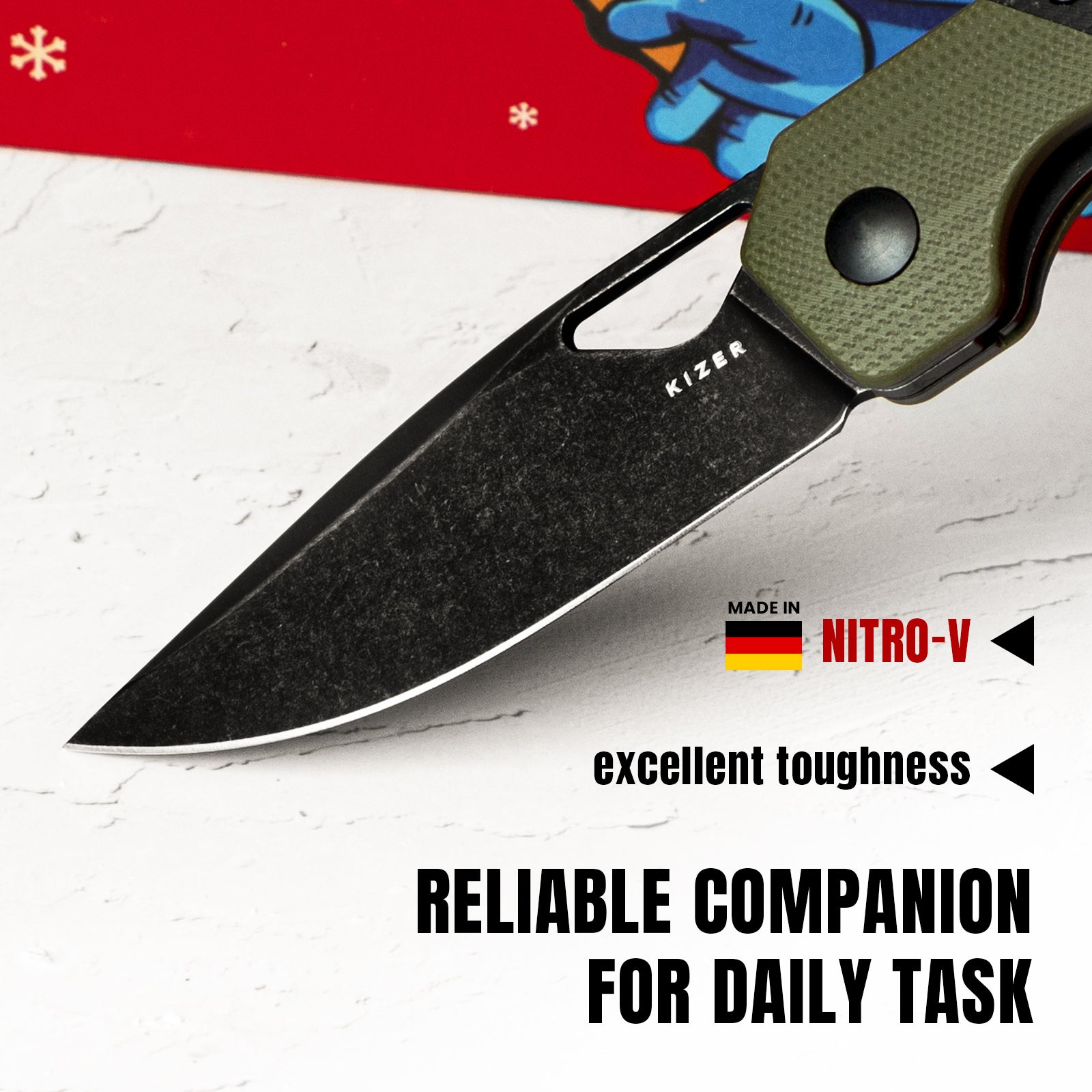 Mini Militaw® | Nitro-V | G10+Micarta | KizerV™ 3634SA5